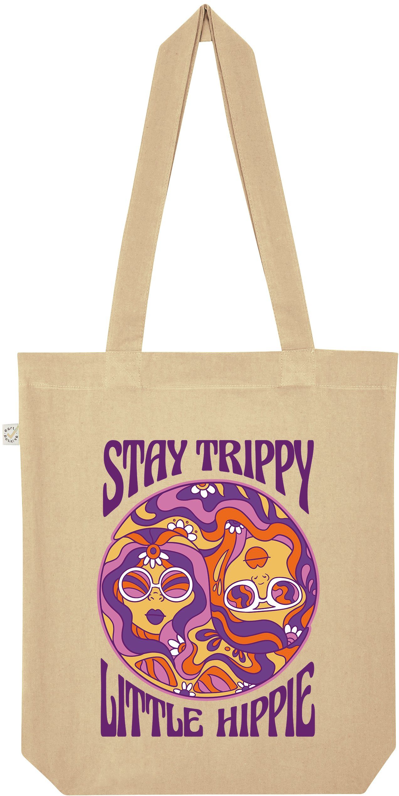 Youth Designz Tragetasche Stay Trippy Jutebeutel Tasche Lange Henkel, mit trendigem Print