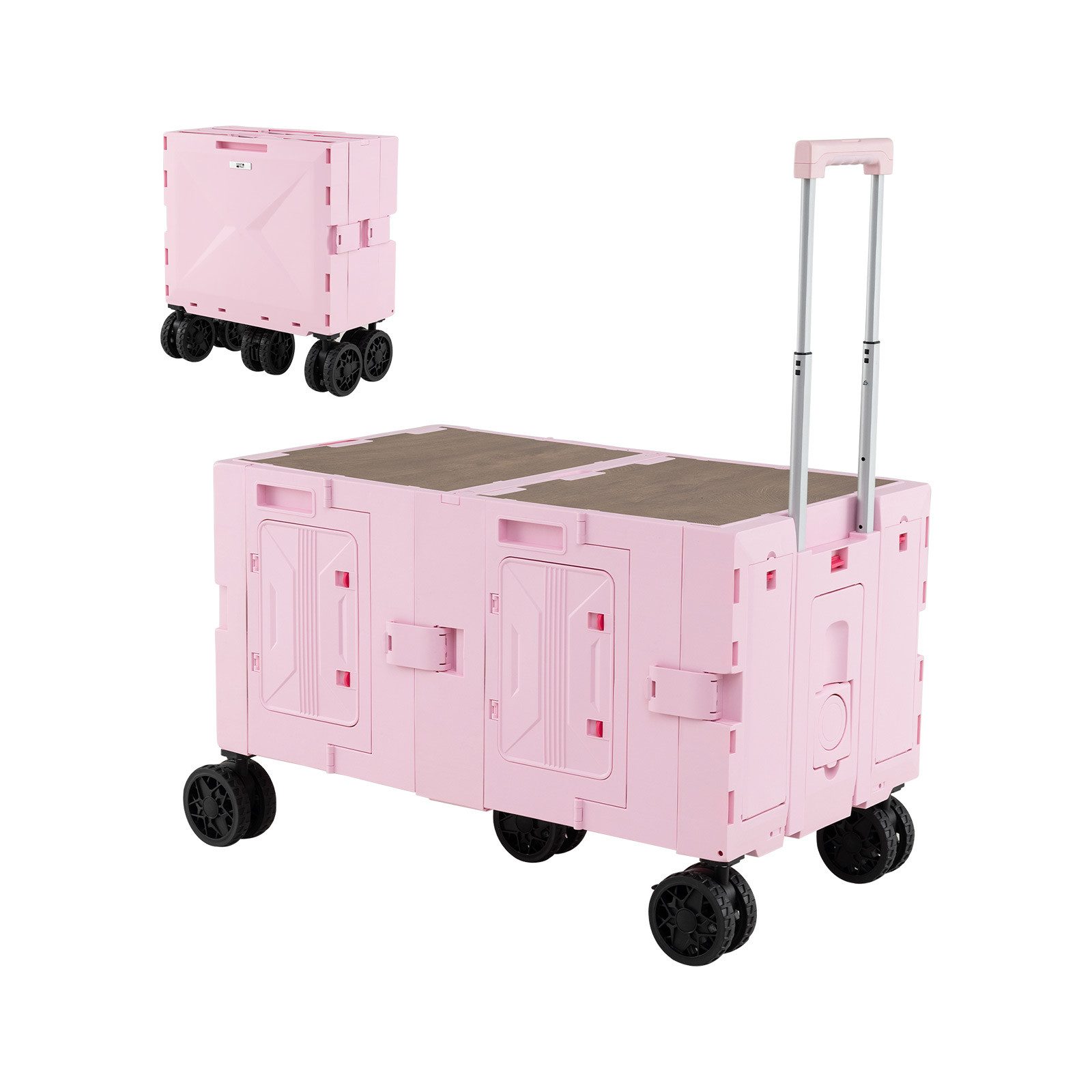 KOMFOTTEU Тележки, Campingwagen mit 150L Volumen, Griff & Getränkehalter