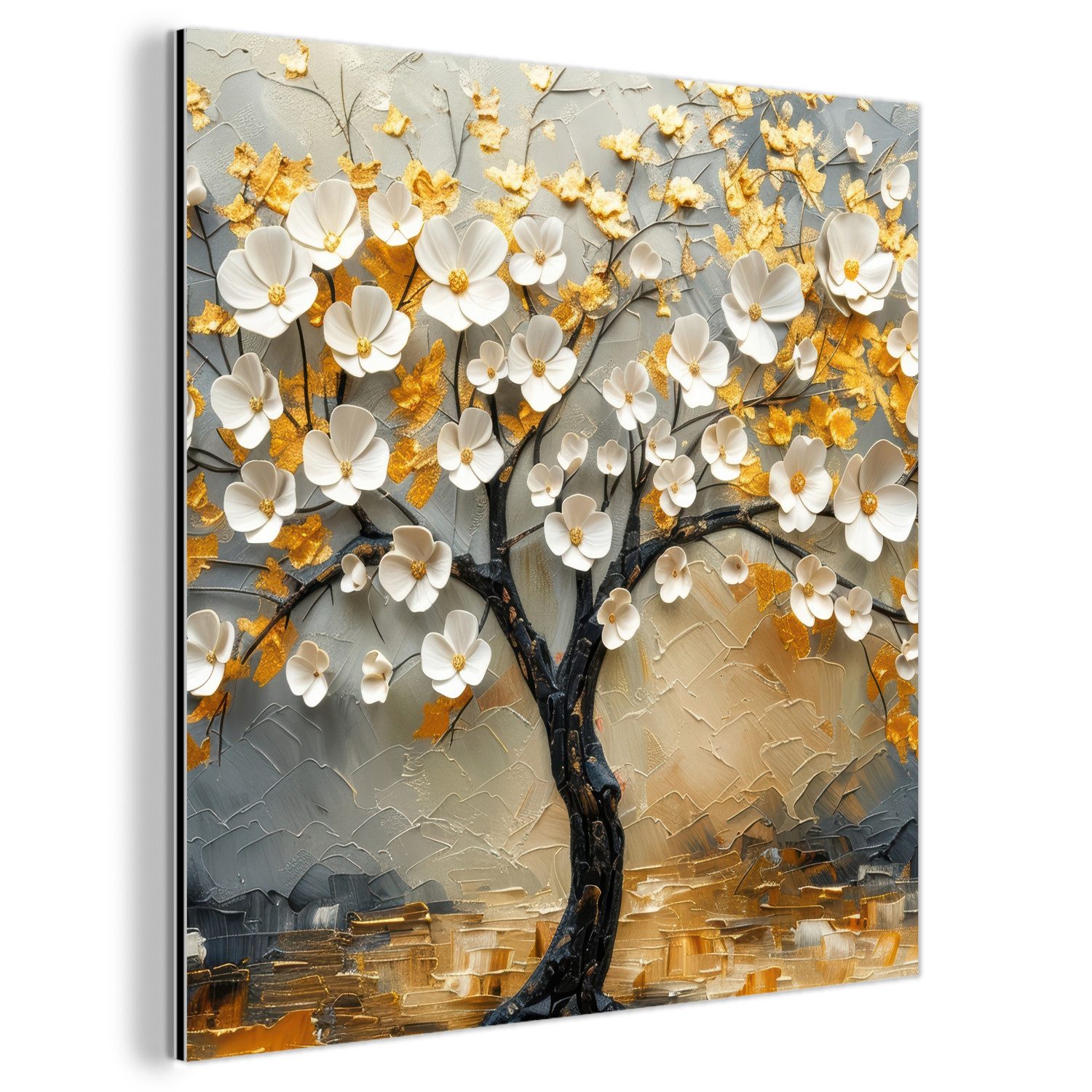 MuchoWow Metallbild Baum - Blumen - günstig online kaufen