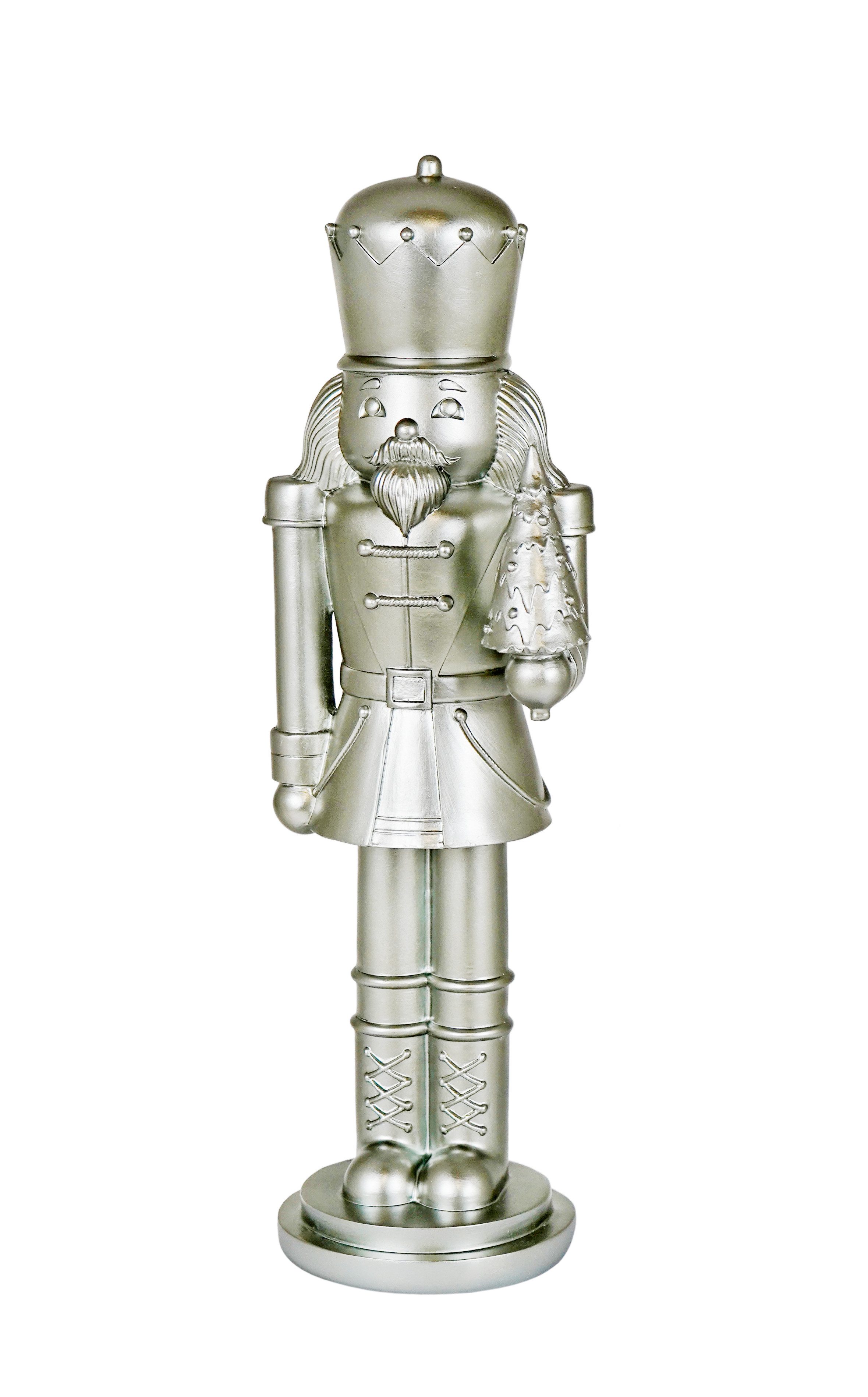 Kaheku Dekoobjekt Kaheku Figur Caruso, Nussknacker, silber, 28 cm, 1175014197 (1 St)
