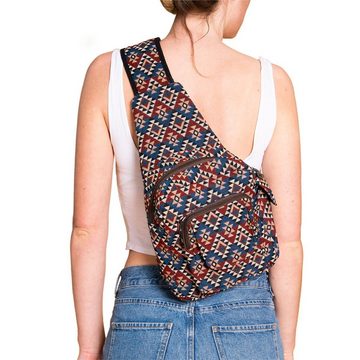 PANASIAM Umhängetasche Schultertasche Webdesign auch wie ein kleiner Rucksack auf einer, Schulter tragbar aus fester Baumwolle kleine Handtasche Freizeittasche