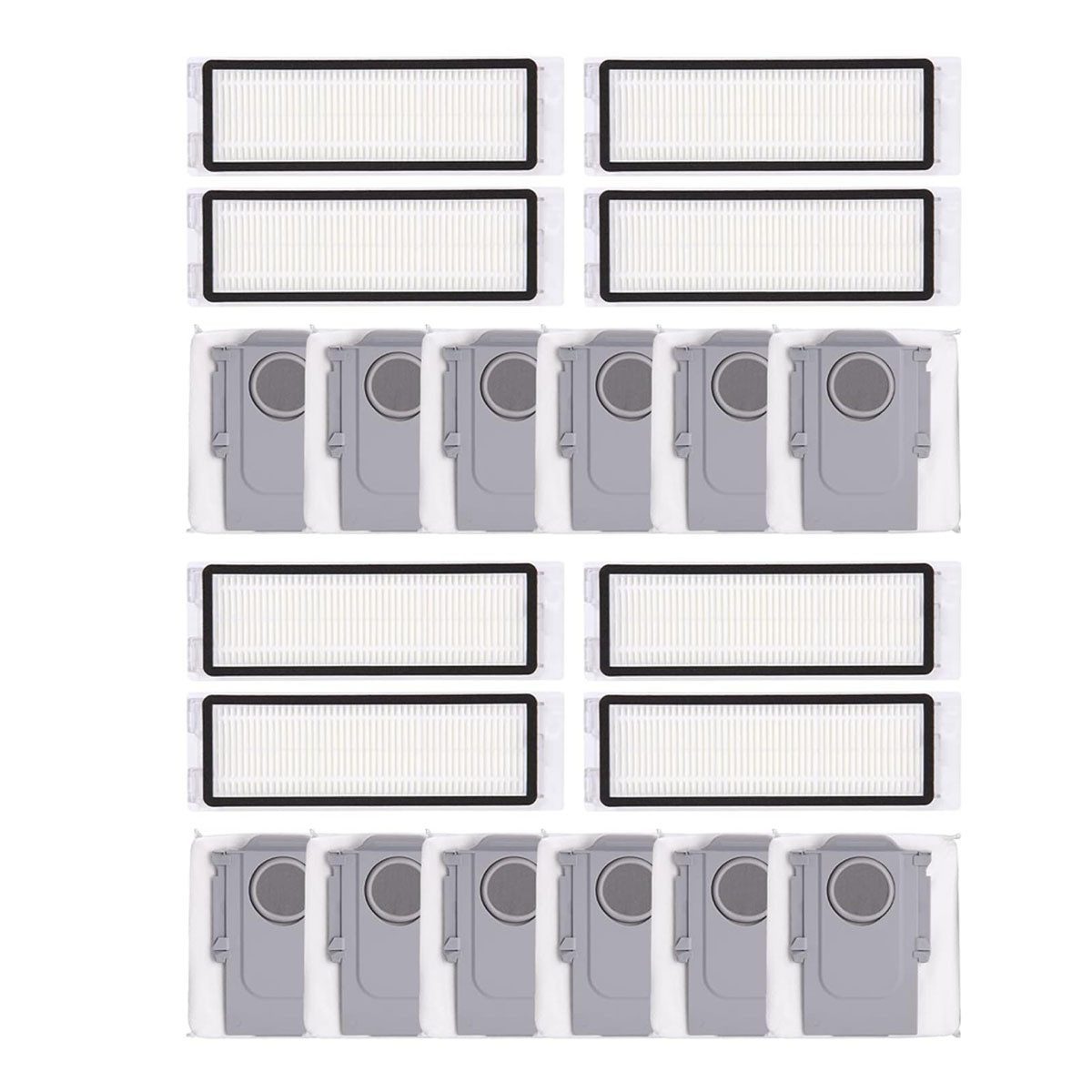 FELIXLEO Saugroboter Zubehör-Set Kompatibel mit Roborock P10 Q Revo Ersatzteile Walzenbürsten Set, (20-tlg)