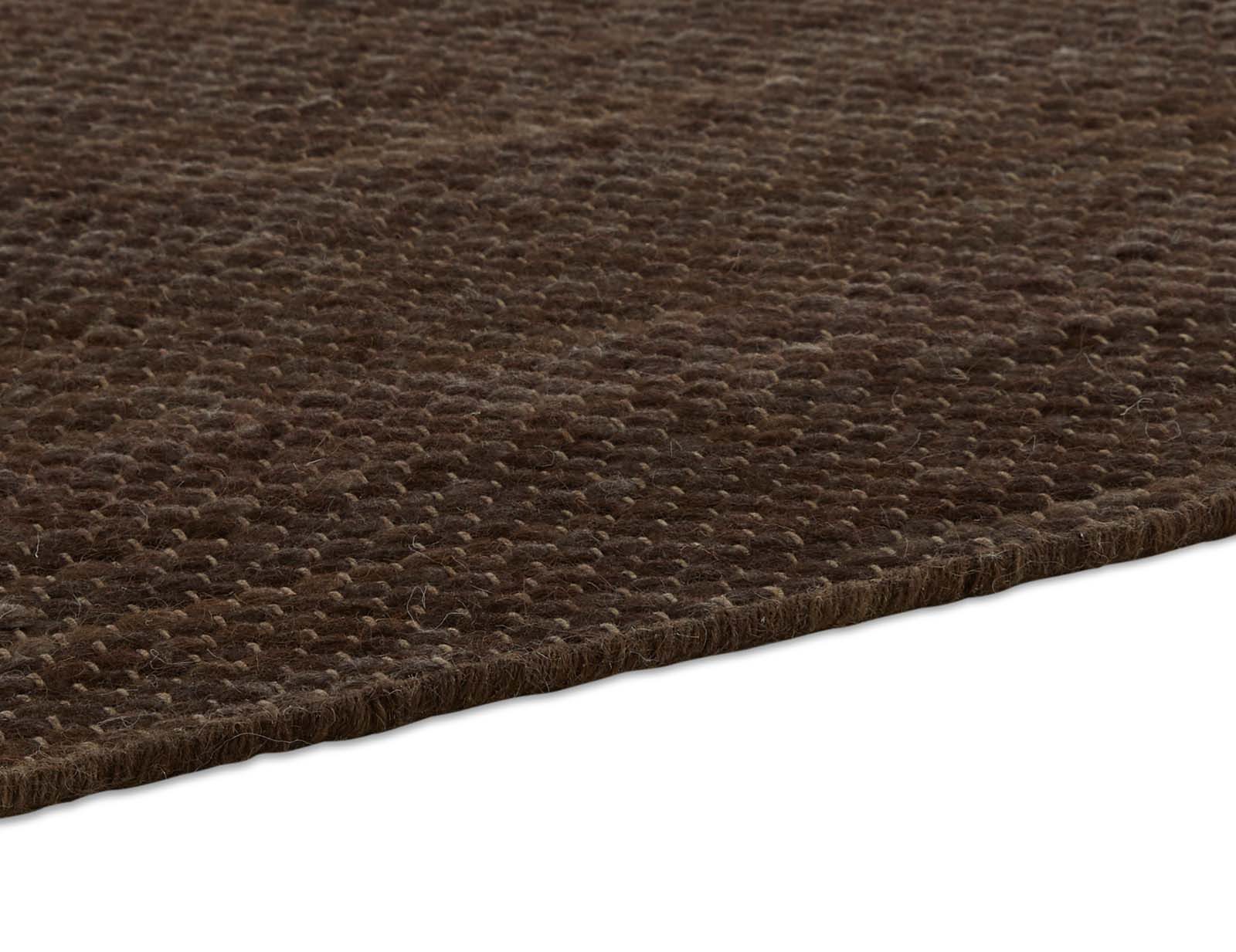 TaraCarpet Wollteppich TaraCarpet Bern Modern fürs Wohnzimmer Schlafzimmer Esszimmer Wolltep, rechteckig, Höhe: 5 mm, Wollteppich braun Wohnzimmer Schlafzimmer  – Bild 4 von 5