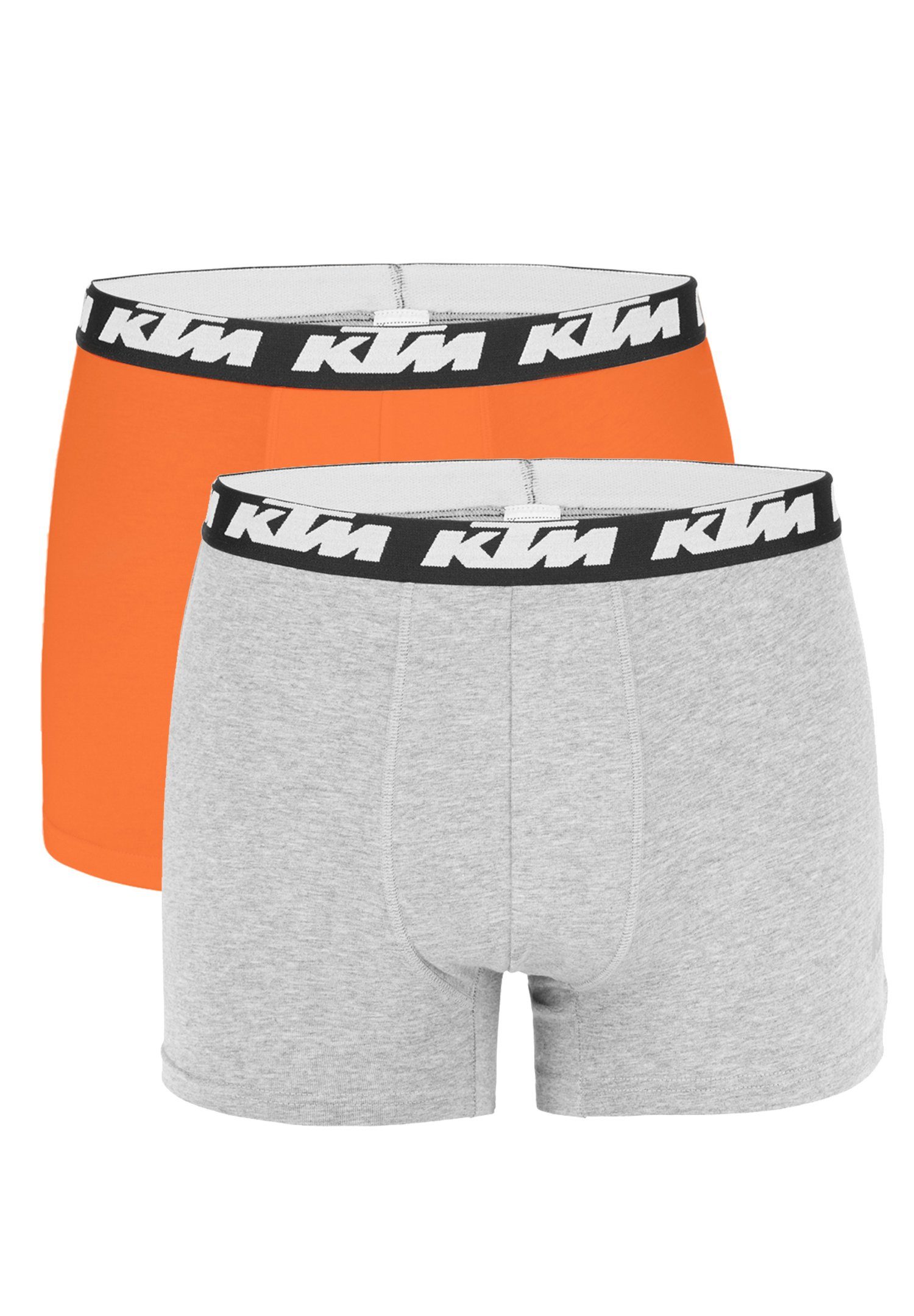Cotton Grey Light KTM Pack Man Boxer Boxershorts (2-St) Orange X2 /
