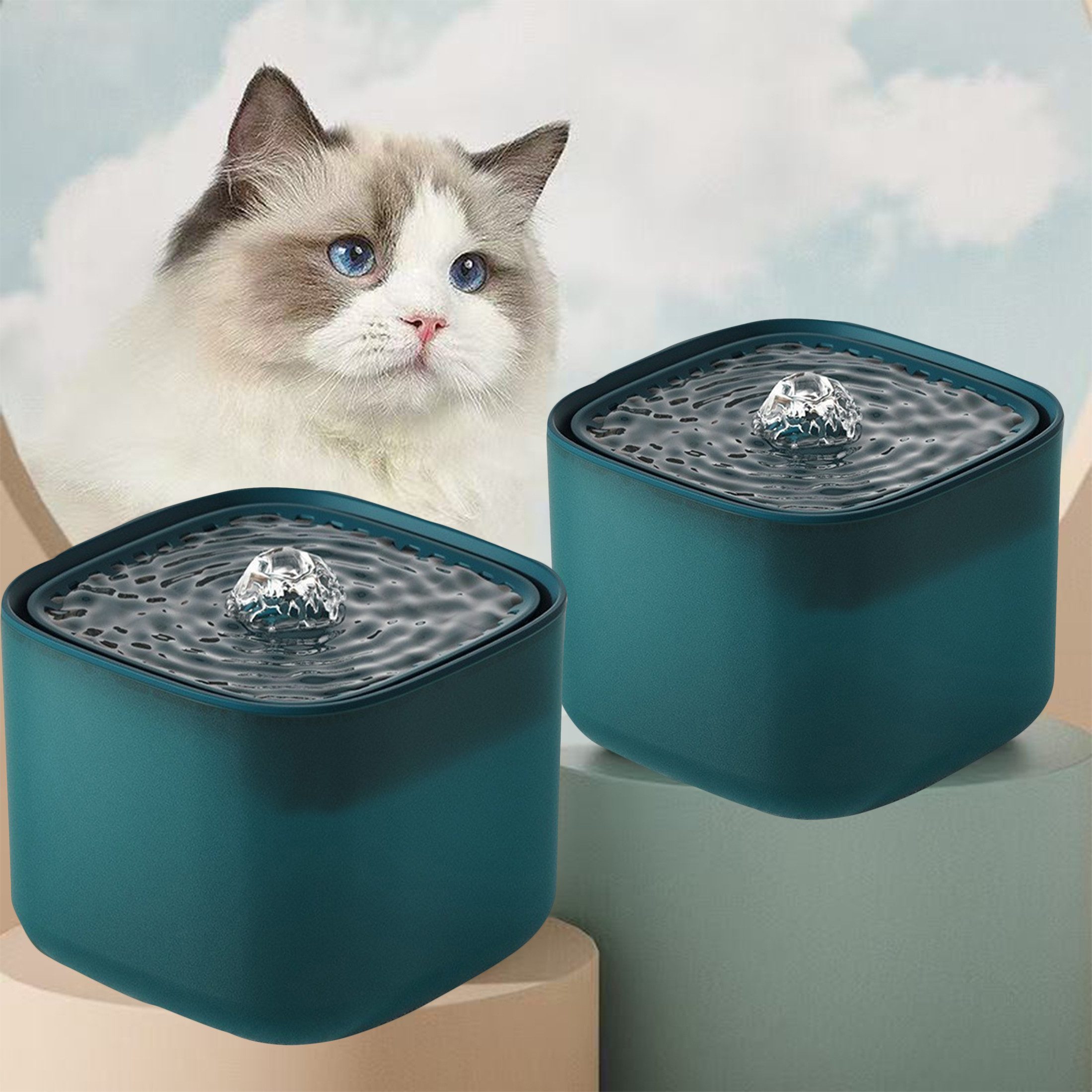 Masbekte Trinkbrunnen 3 L Trinkautomat, Katzen günstig online kaufen