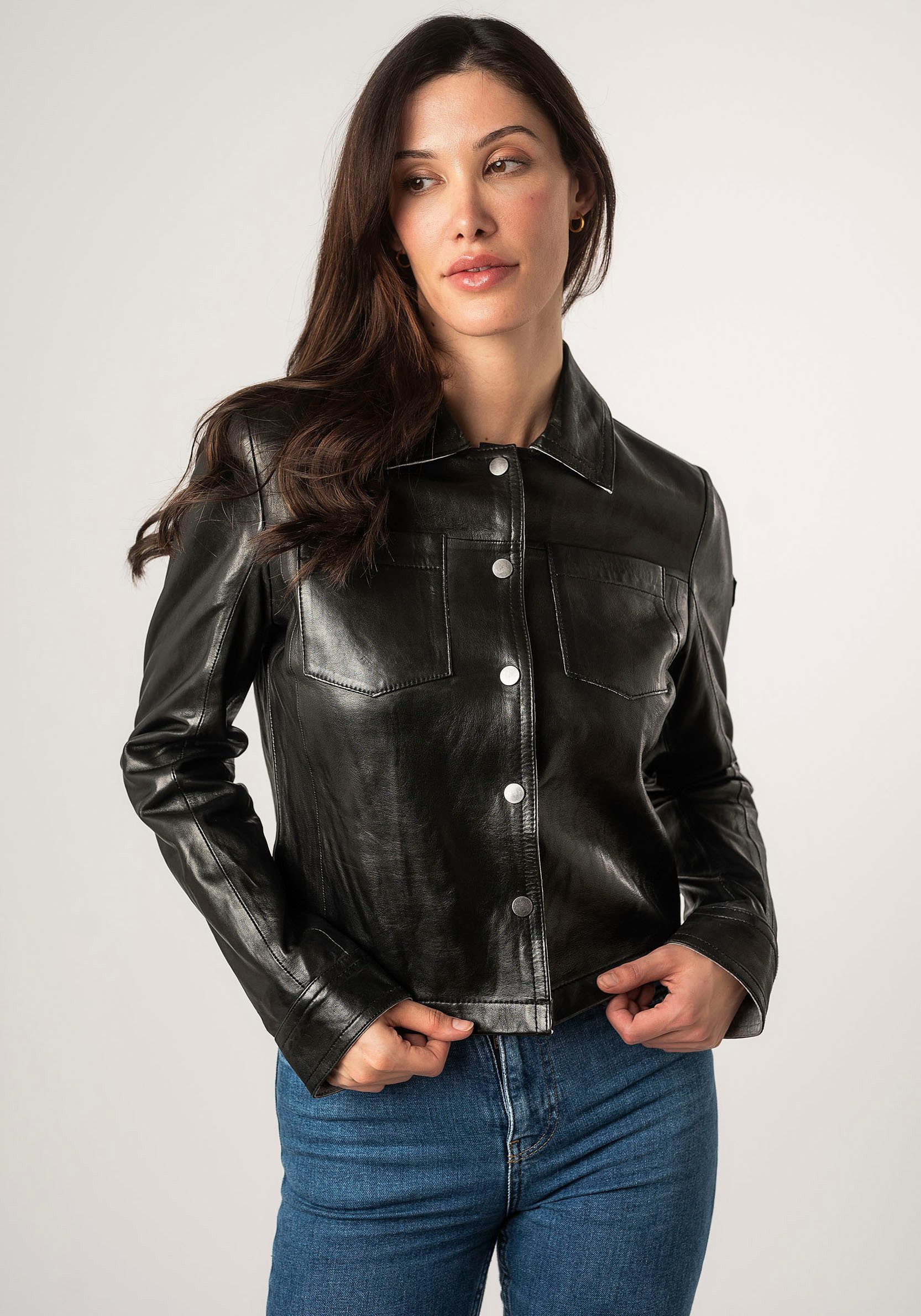 Mauritius Lederjacke MWLefei mit Brusttaschen günstig online kaufen