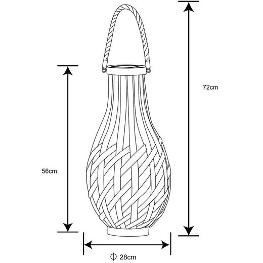 Die Maße der Garten Solarlaterne