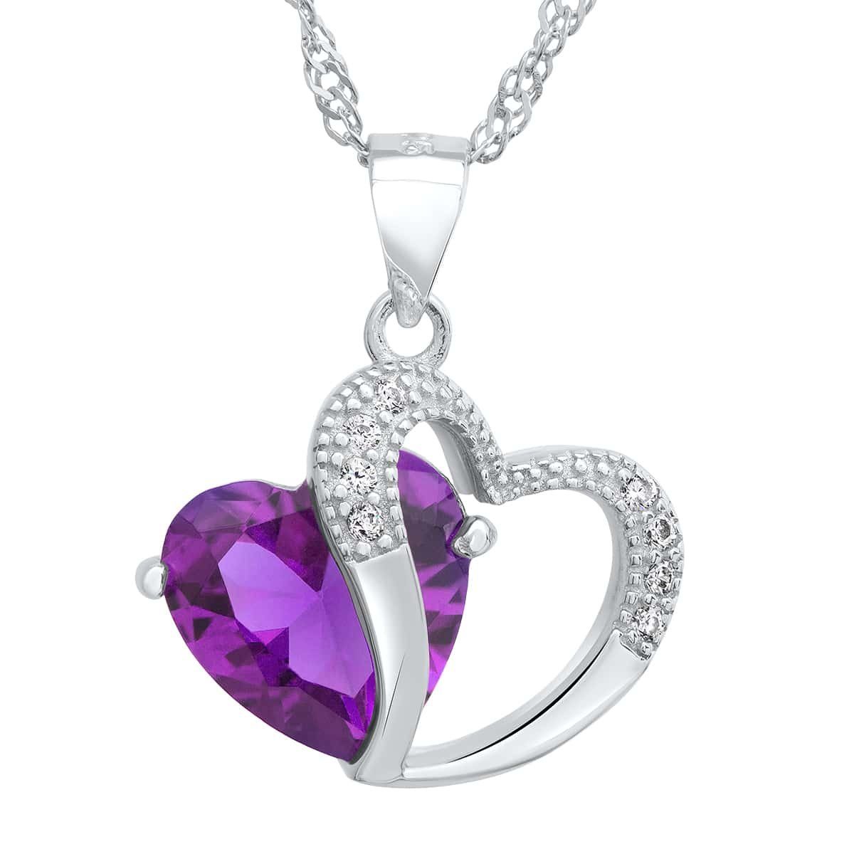 Schmuck-Elfe Kette mit Anhänger Amethyst Herz, günstig online kaufen