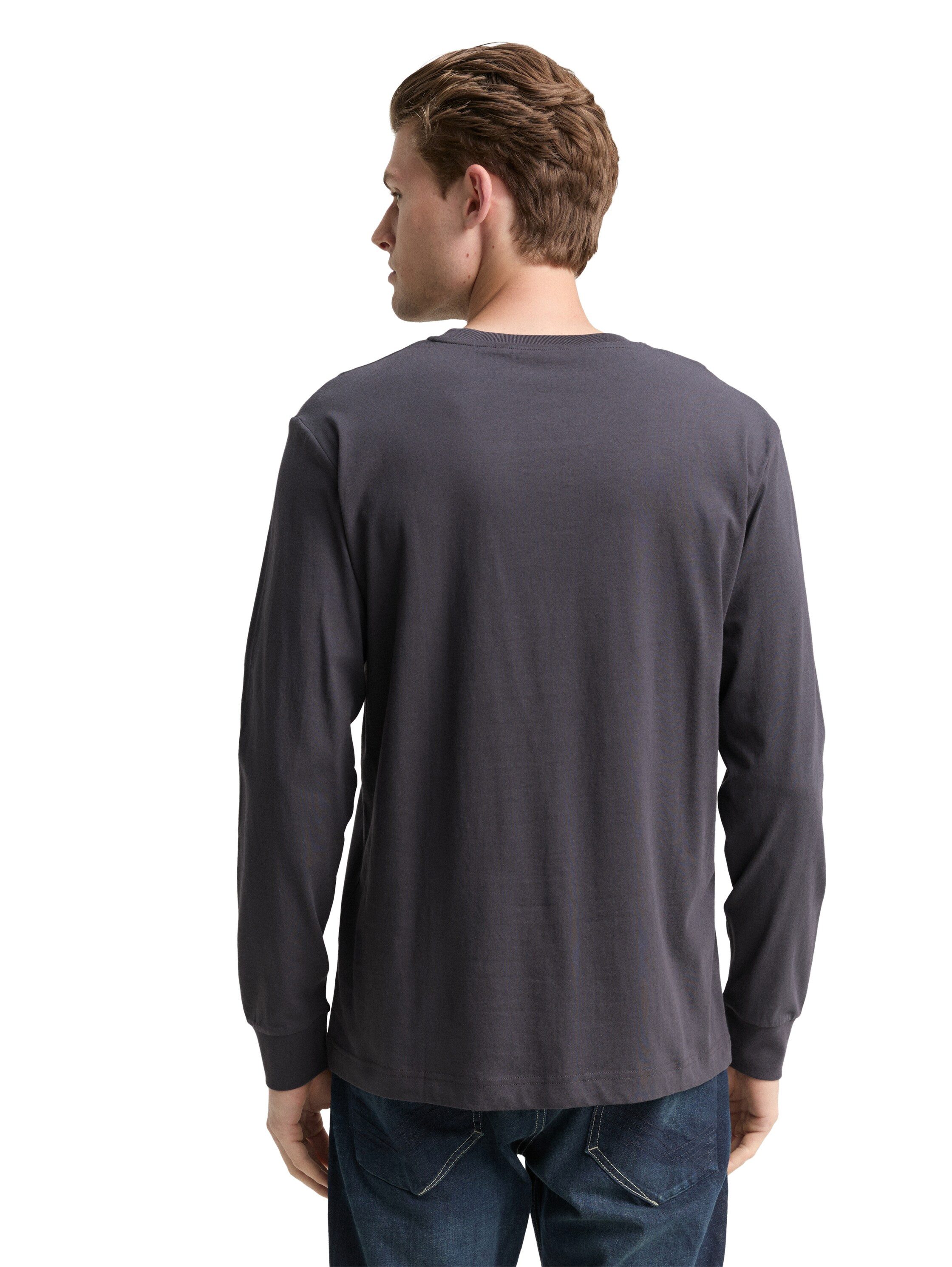 TOM TAILOR Langarmshirt mit Logo Print