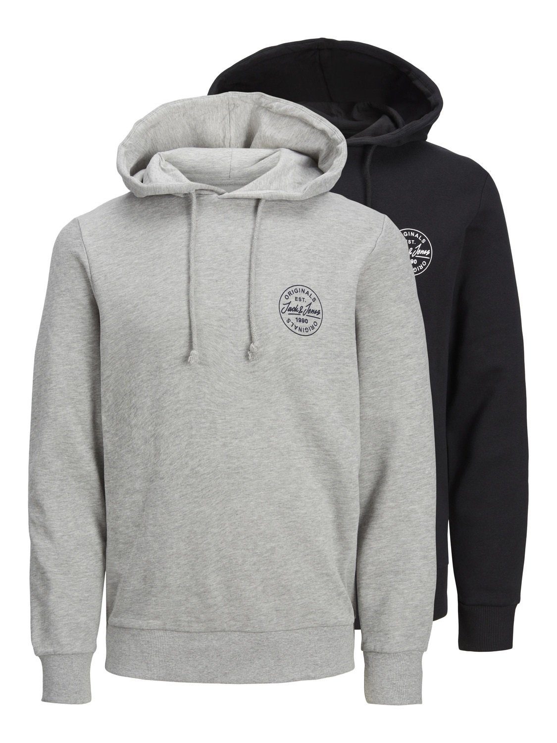 Jack & Jones Hoodie Kapuzenpullover JJMORE SWEAT HOOD 2PK MP