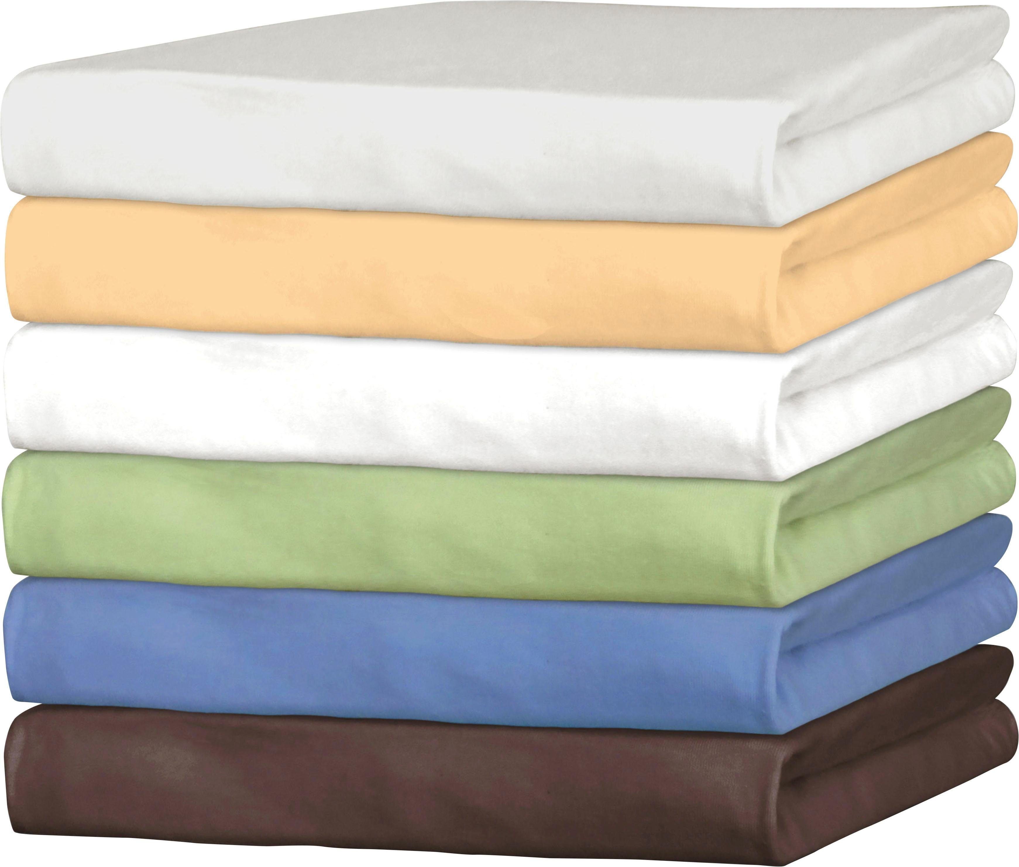 Biberna Spannbettlaken Mika, Frottee, Gummizug: rundum, (1 Stück), GOTS zertifiziert - aus Bio-Baumwolle