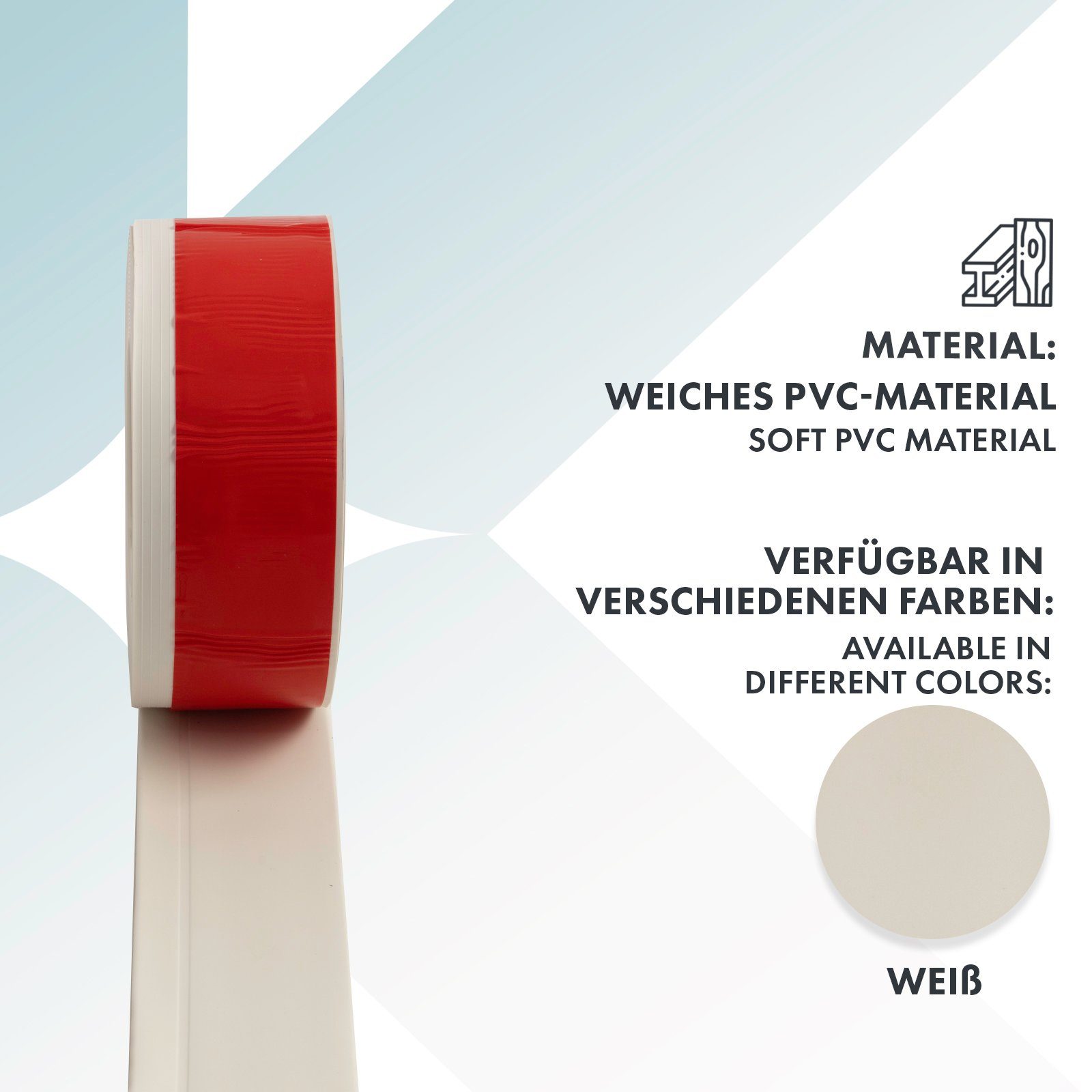 Floordirekt Sockelleiste Oslo, Erhältlich Verschiedene L: & Größen, in Designs Farben vielen Weiß cm, 1500