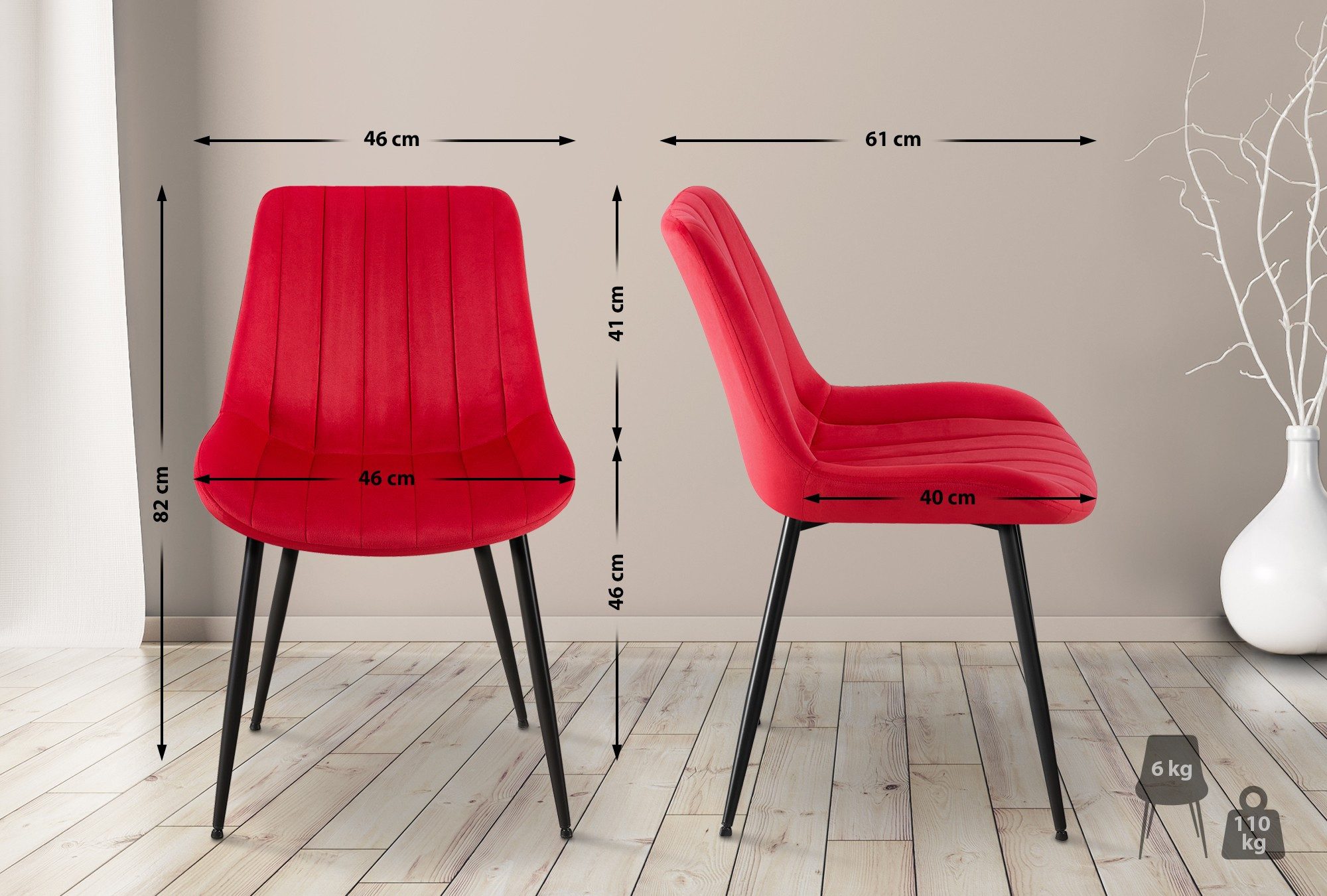 CLP Esszimmerstuhl Rahden Samt (2er Set), günstig online kaufen