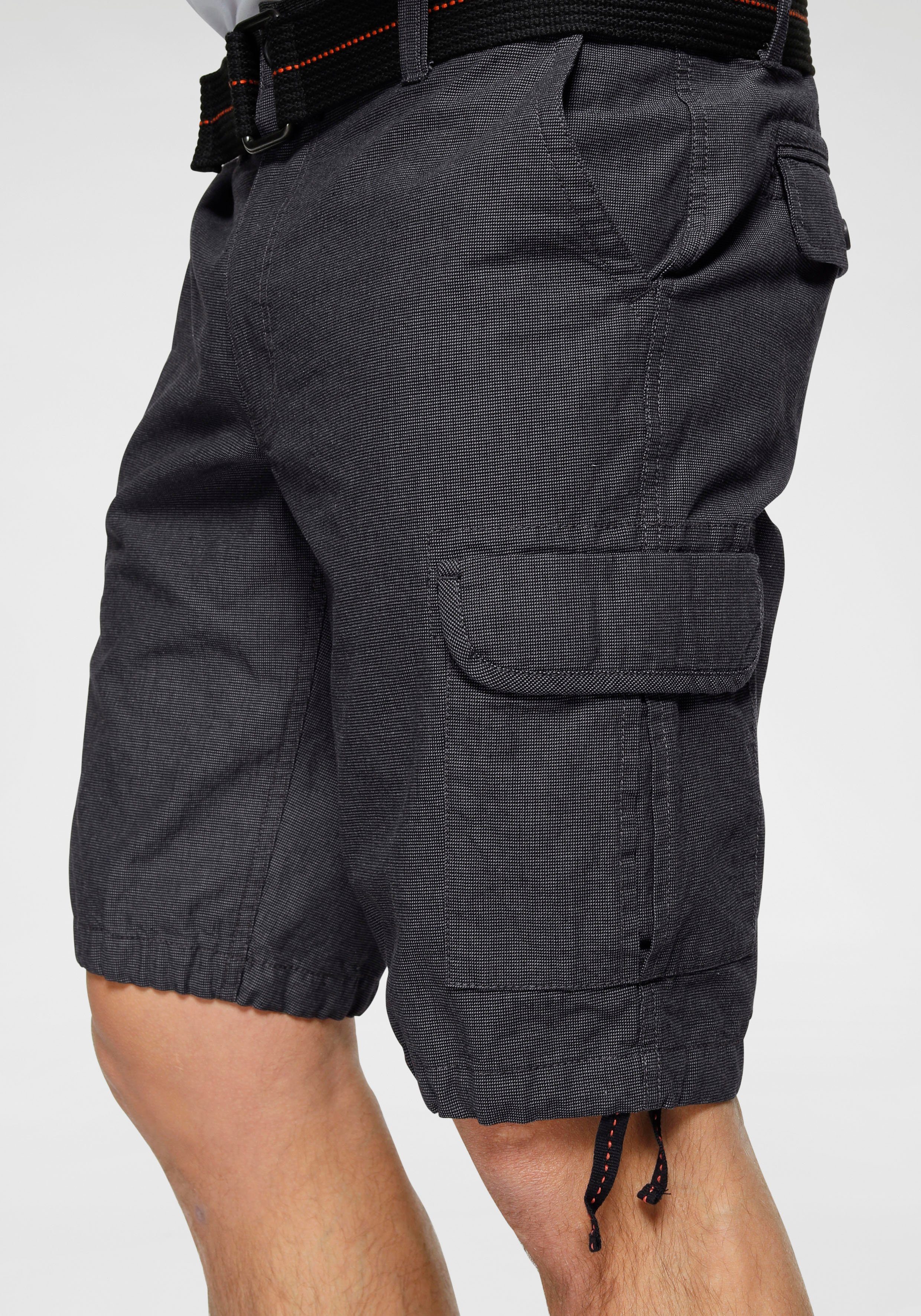 Bruno Banani Cargoshorts (Set, 2-tlg., mit abnehmbarem Gürtel) mit modischer Struktur