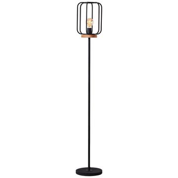Brilliant Stehlampe Tosh, Lampe, Tosh Standleuchte 1flg antik holz/schwarz korund, 1x A60, E27