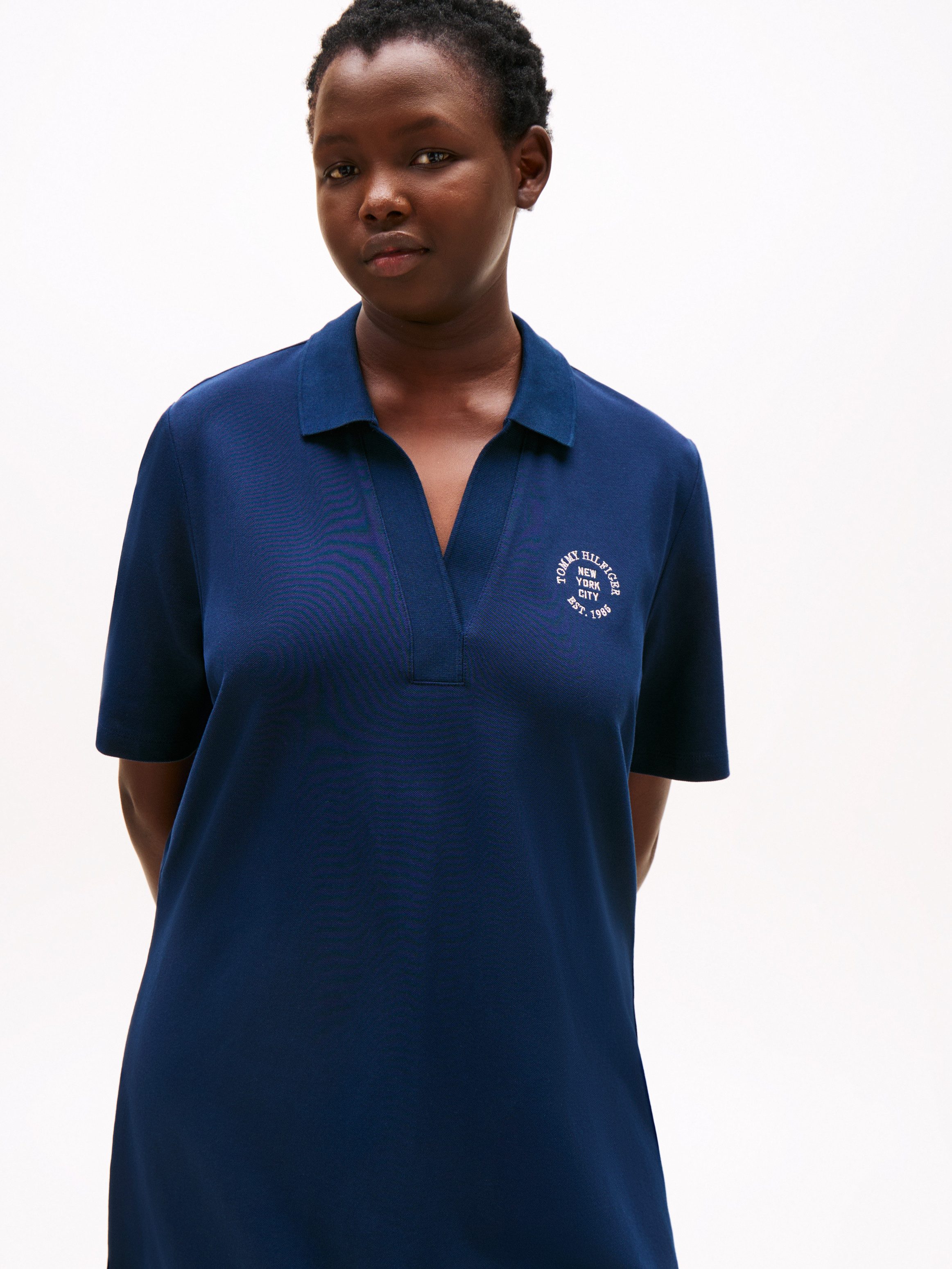 Tommy Hilfiger Curve Polokleid CRV OPEN-NK günstig online kaufen