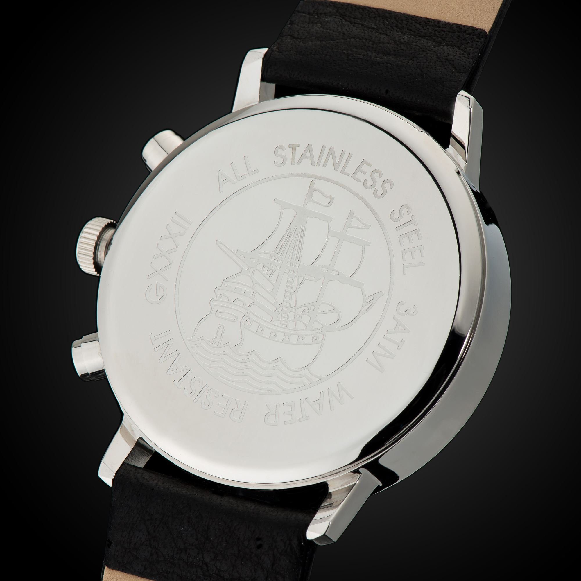 Gigandet Chronograph Herrenuhr, Armbanduhr, Damenuhr, 42mm, MINIMALISM G32-002 G32-002, Mineralglas, Datumsanzeige, Lederband, 3bar/30m wasserdicht – Bild 5 von 5