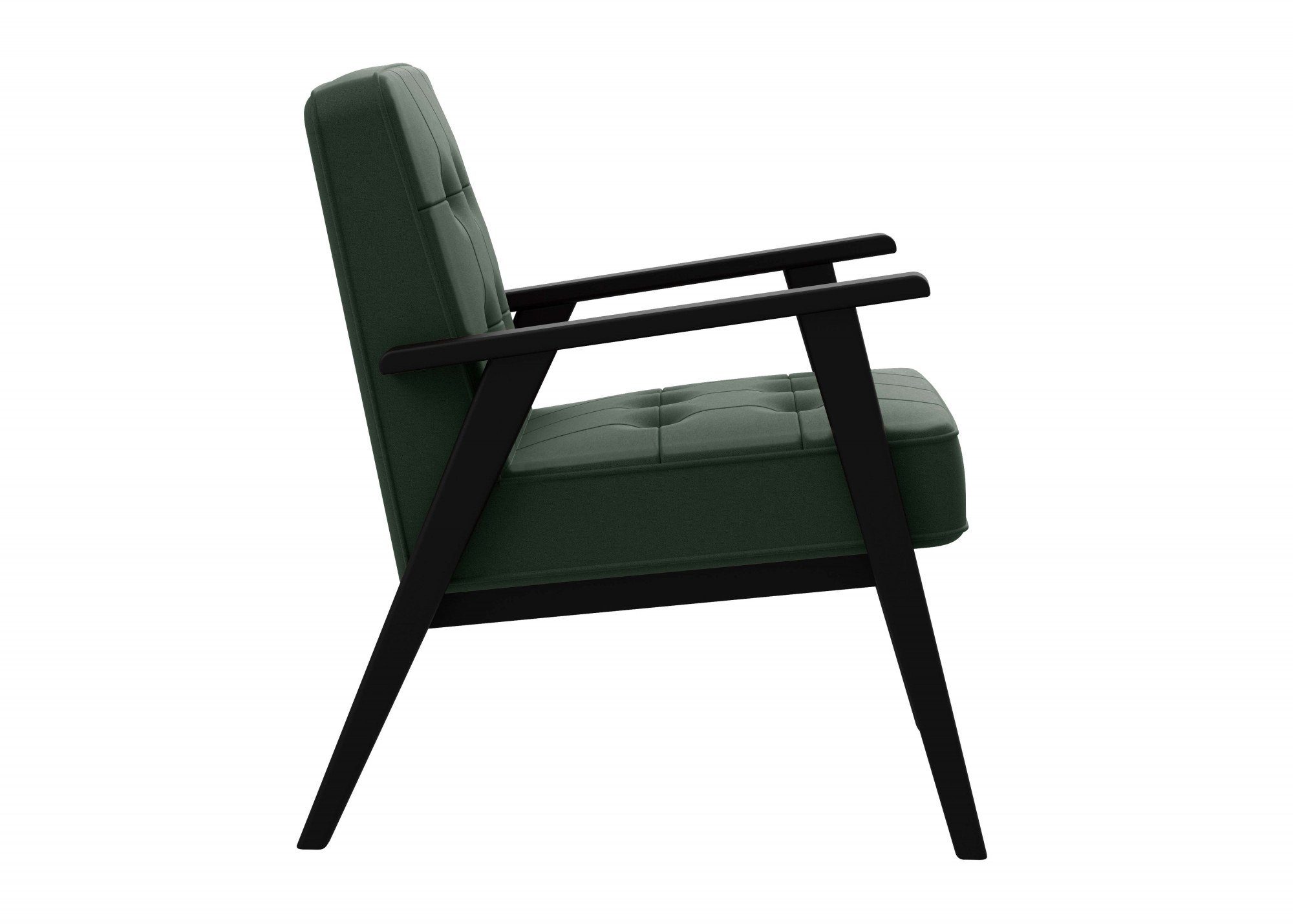 andas Sessel Mayfly aus Lederoptik, Design in Massivholz, für Sitzkomfort Alvared, mit edles hohen Wellenunterfederung