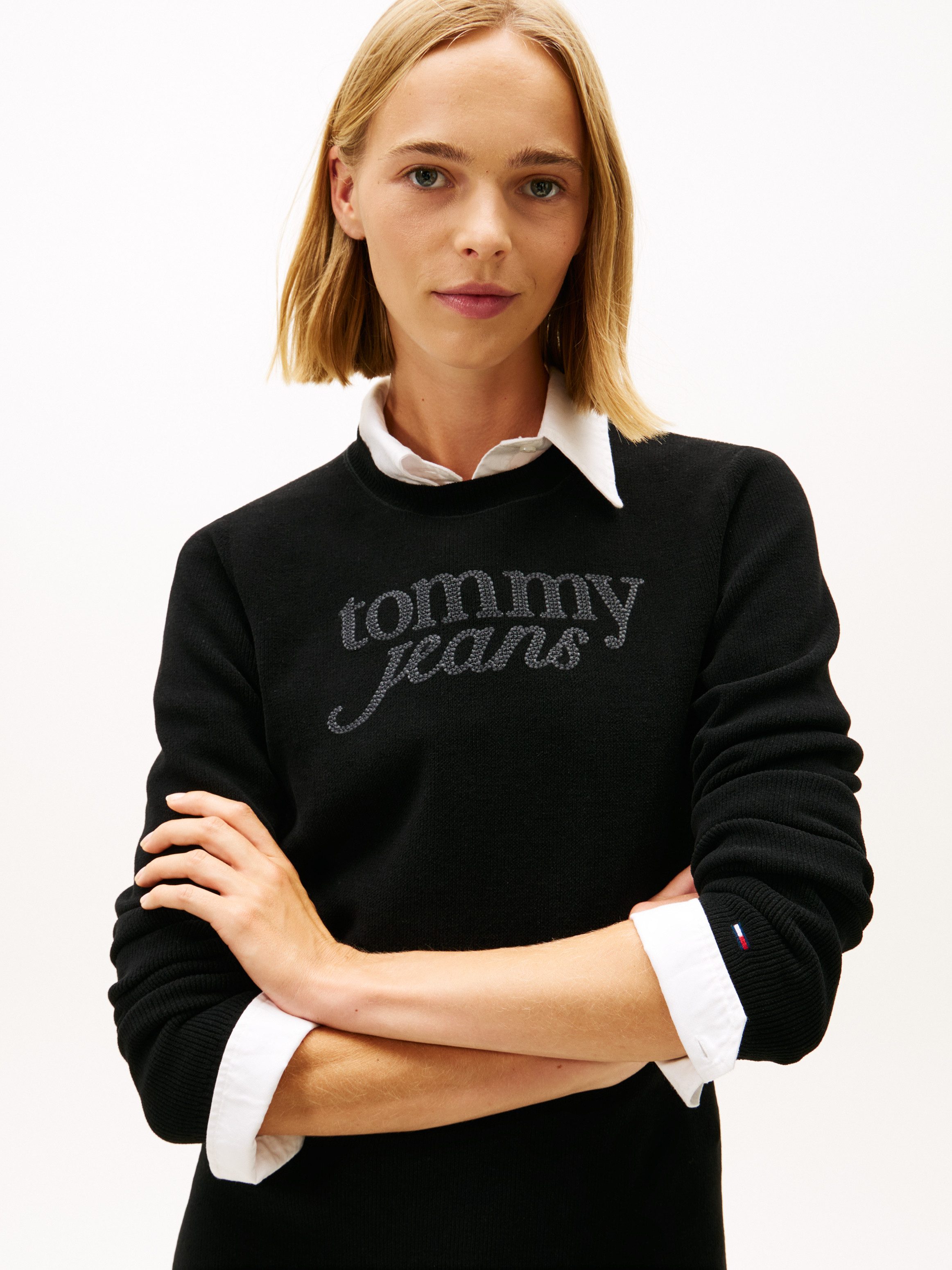 Tommy Jeans Sweatkleid TJW MINI SCRIPT SWEATER DRESS