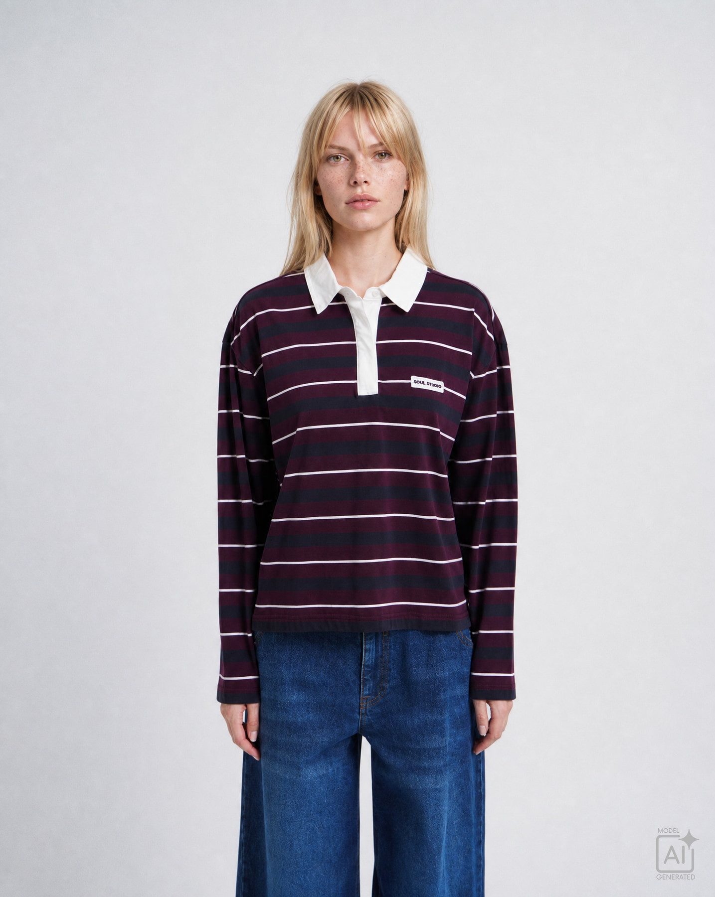 Smith & Soul Poloshirt aus Baumwolle, Boxy Fit