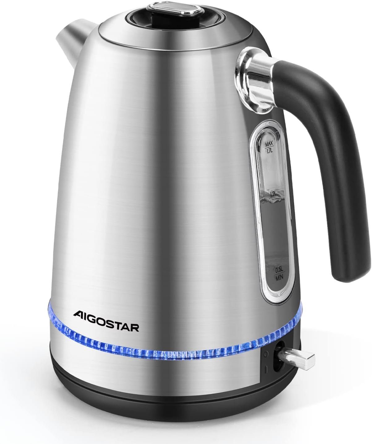 alexa 1.7 l, mit & warmhaltefunktion kompatibel 2200,00 Aigostar Wasserkocher Wasserkocher, leise kabellos W,