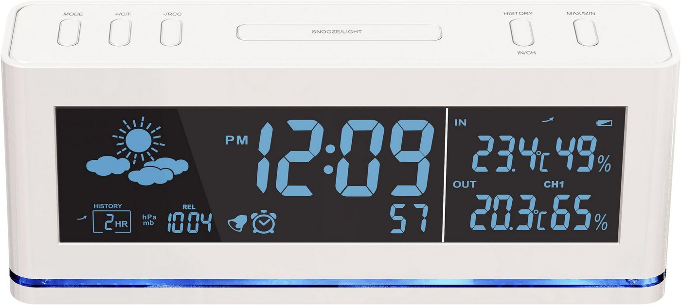 technoline Funkwecker WS 6850 mit Wettervorhersage und Außensender