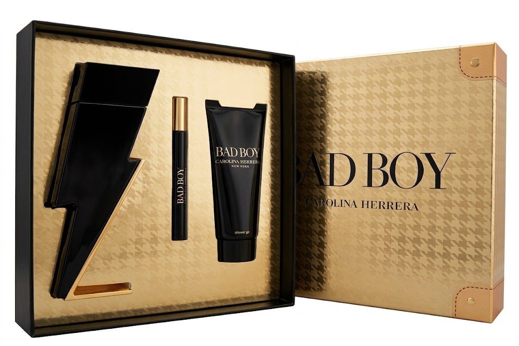 Carolina Herrera Duft-Set Carolina Herrera Bad Boy Eau de Toilette 100ml + EDT 10ml + SG 100ml, 1-tlg.