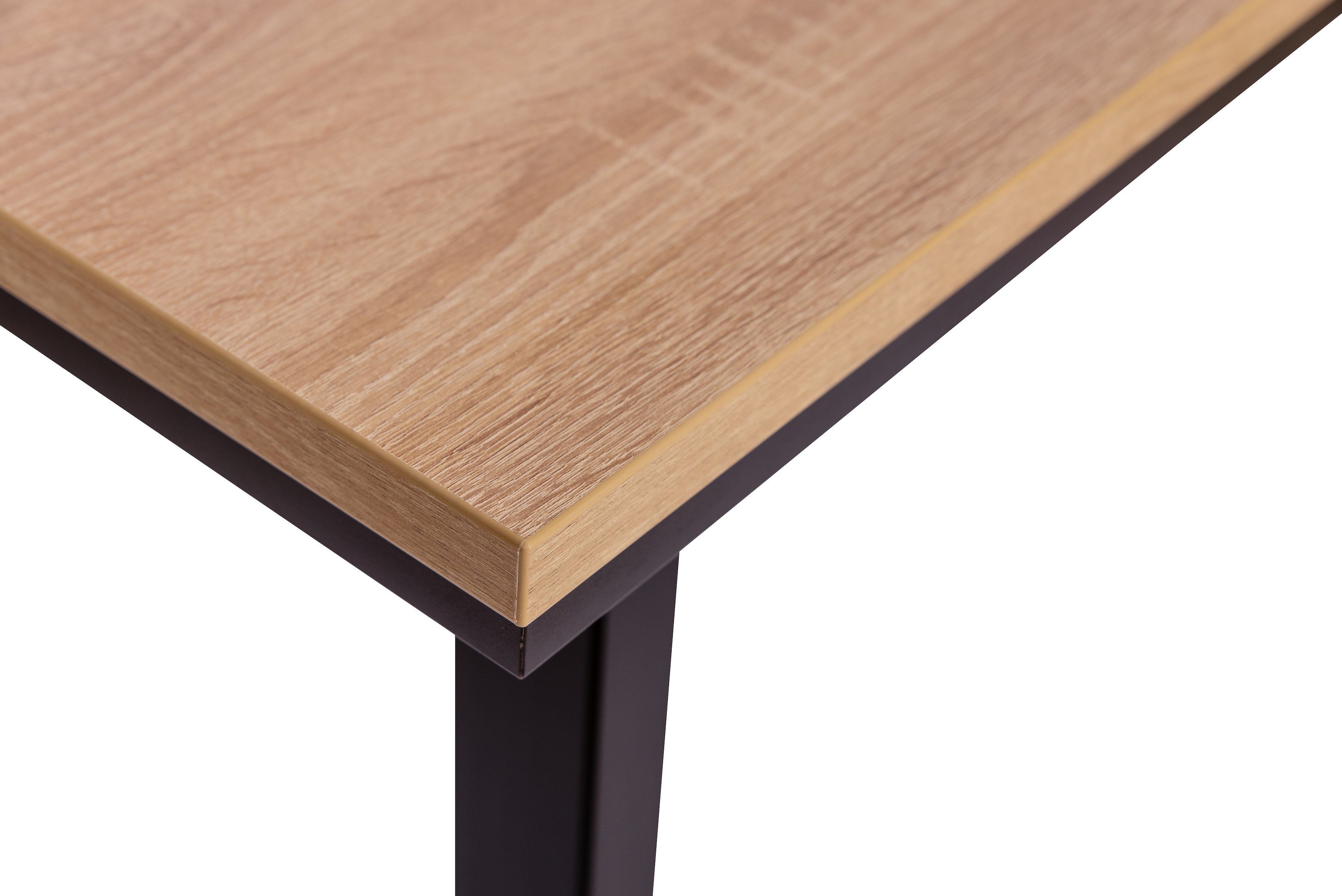 kundler home Esstisch 'Der Elegante' 110x70cm, Tischfüße massiv schwarz lackiert