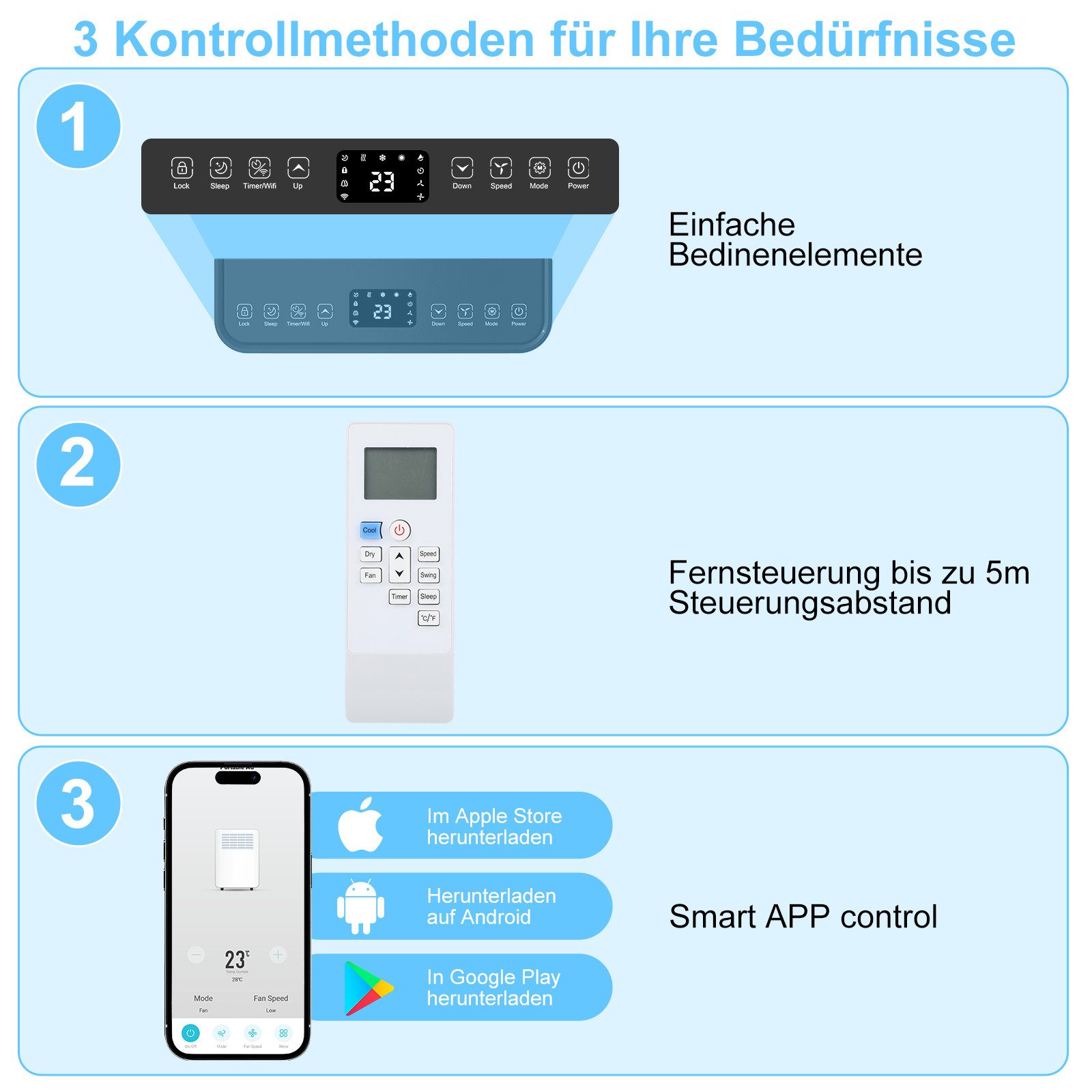 LETGOSPT 4-in-1-Klimagerät Mobiles Klimagerät OL-A016A, Kühlen&Ventilieren& günstig online kaufen