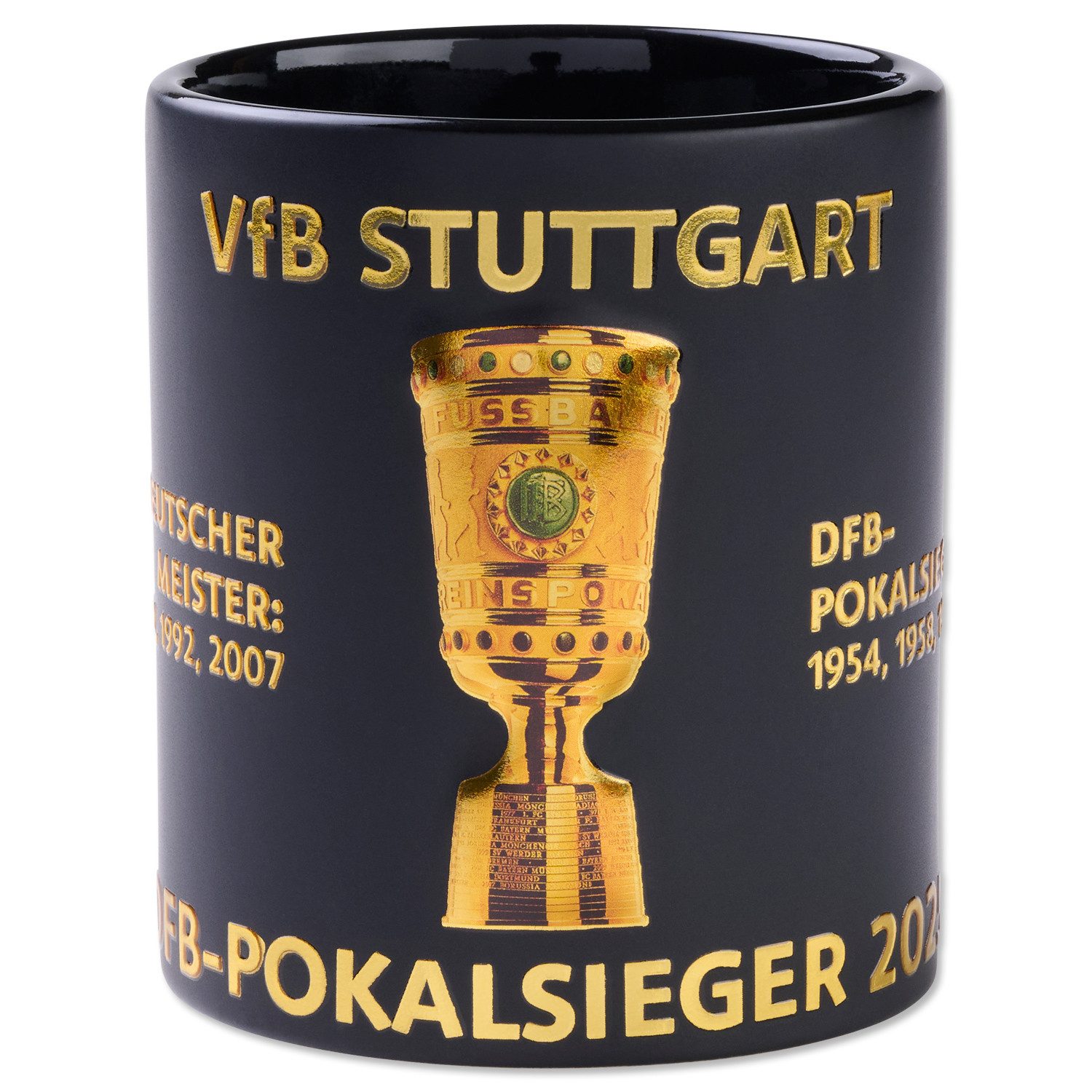 Tradecon Tasse VfB Stuttgart Tasse Pokal Metallic 0,3L, Keramik