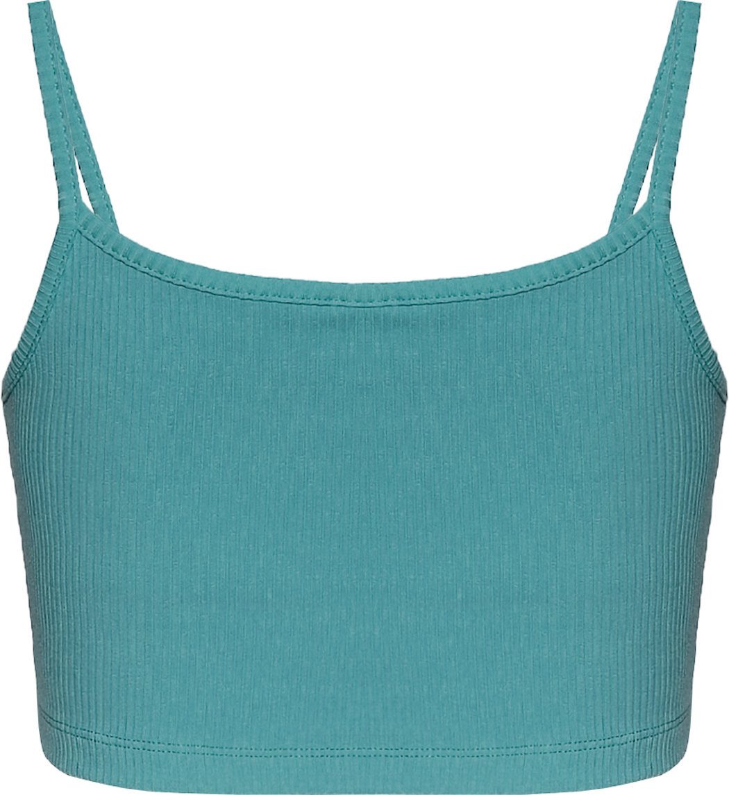 Muskelshirt blue effect girls cropped Spagetti Top Trägershirt T-Shirt kurz geschn