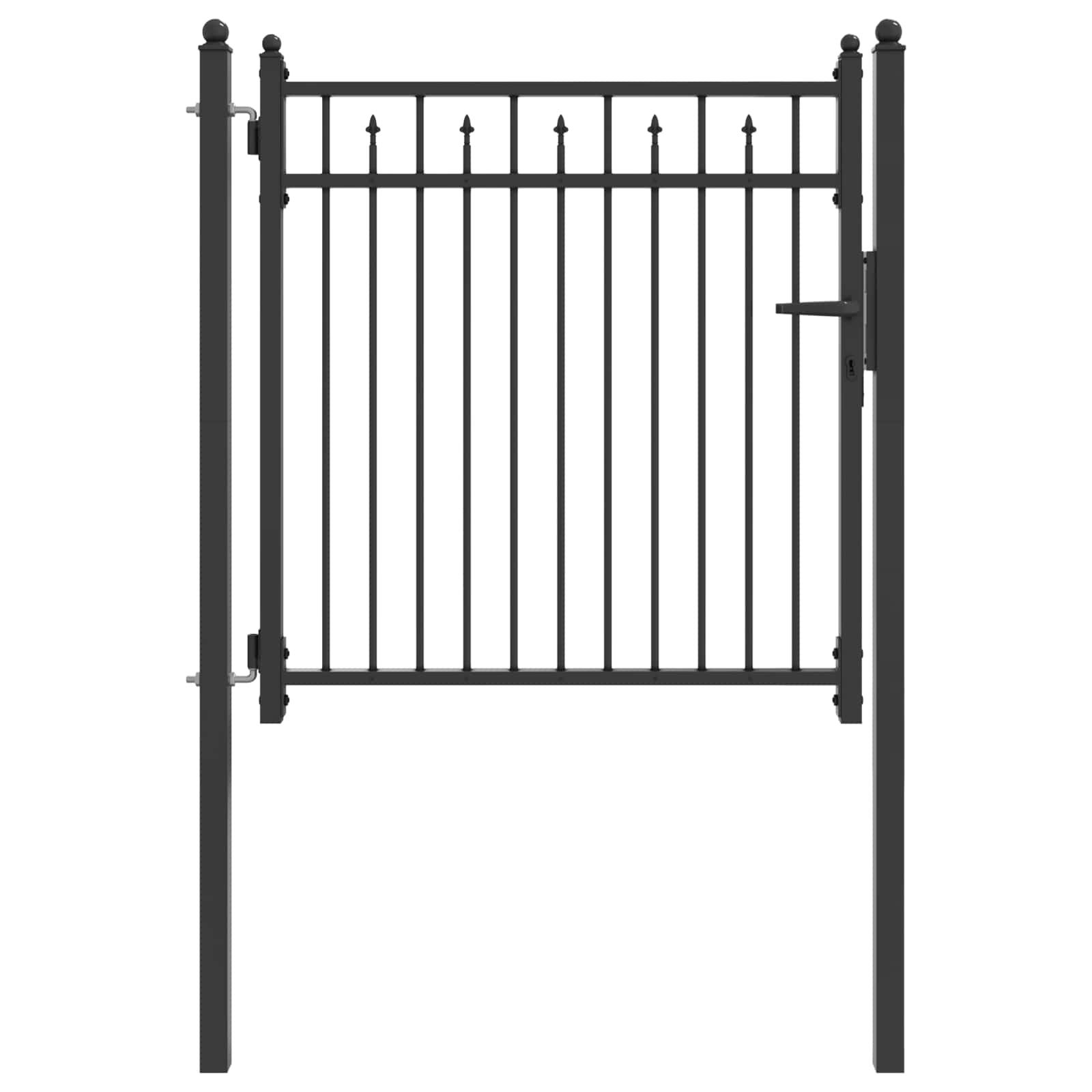 vidaXL Gartentor Zauntor BAARLO 100 x 100 cm Metall Schwarz Abschließbar