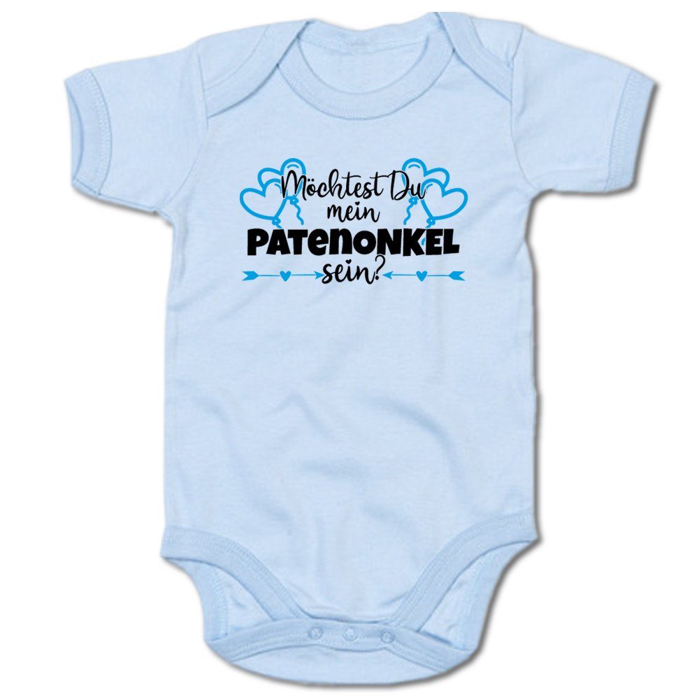 G-graphics Kurzarmbody Möchtest Du mein Patenonkel sein? Baby Body mit Spruch / Motiv / Aufdruck • für/von Tante & Onkel