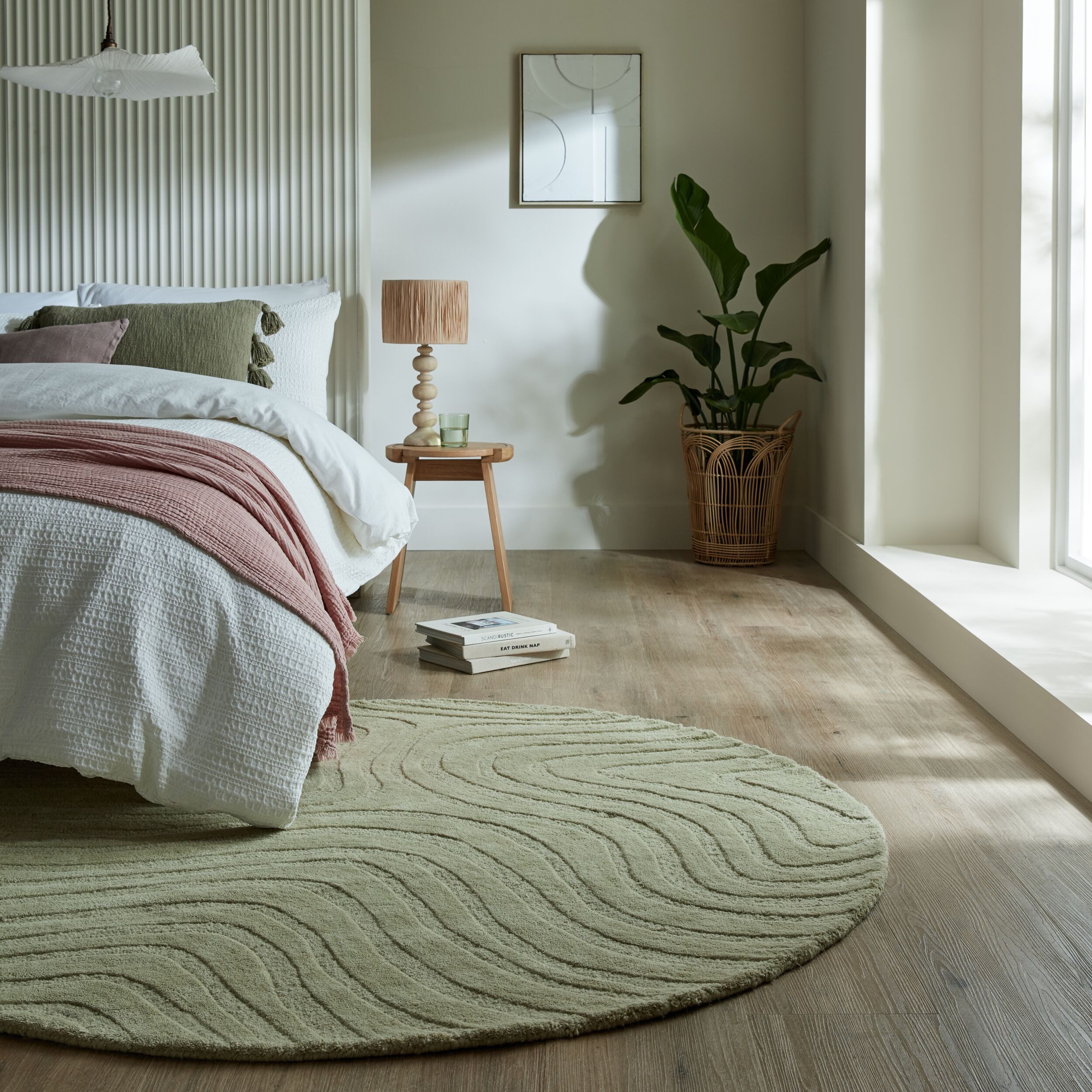 FLAIR RUGS Wollteppich »Mesmerise, rund & abstrakt«, rund, 14 mm Höhe, Woll günstig online kaufen