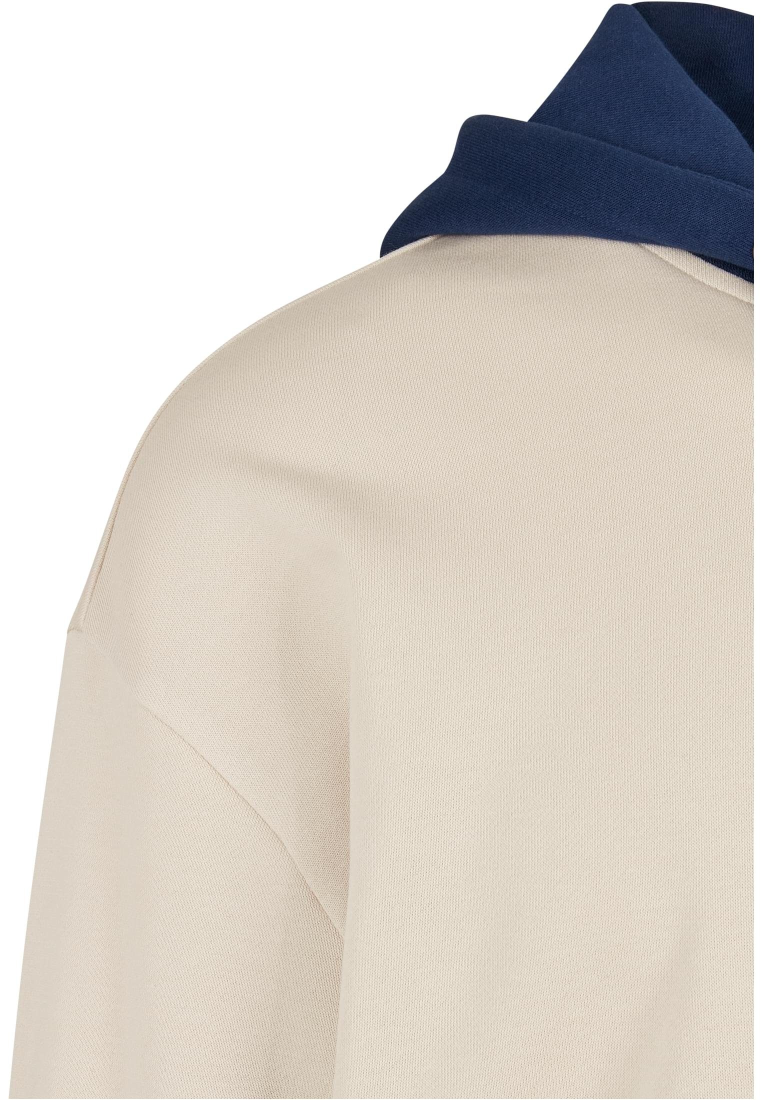 URBAN CLASSICS Sweater (1-tlg) Hoody Color Herren Block Oversized softseagrass/unionbeige