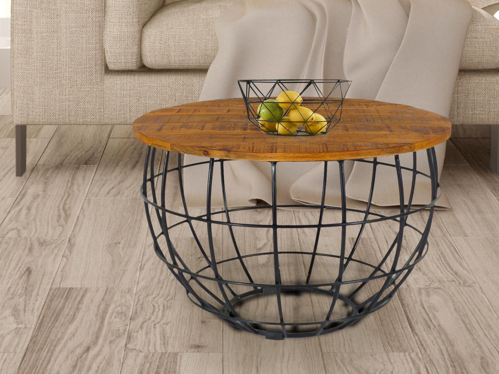 Amagohome Couchtisch Couchtisch Wohnzimmer-Tisch rund ø günstig online kaufen