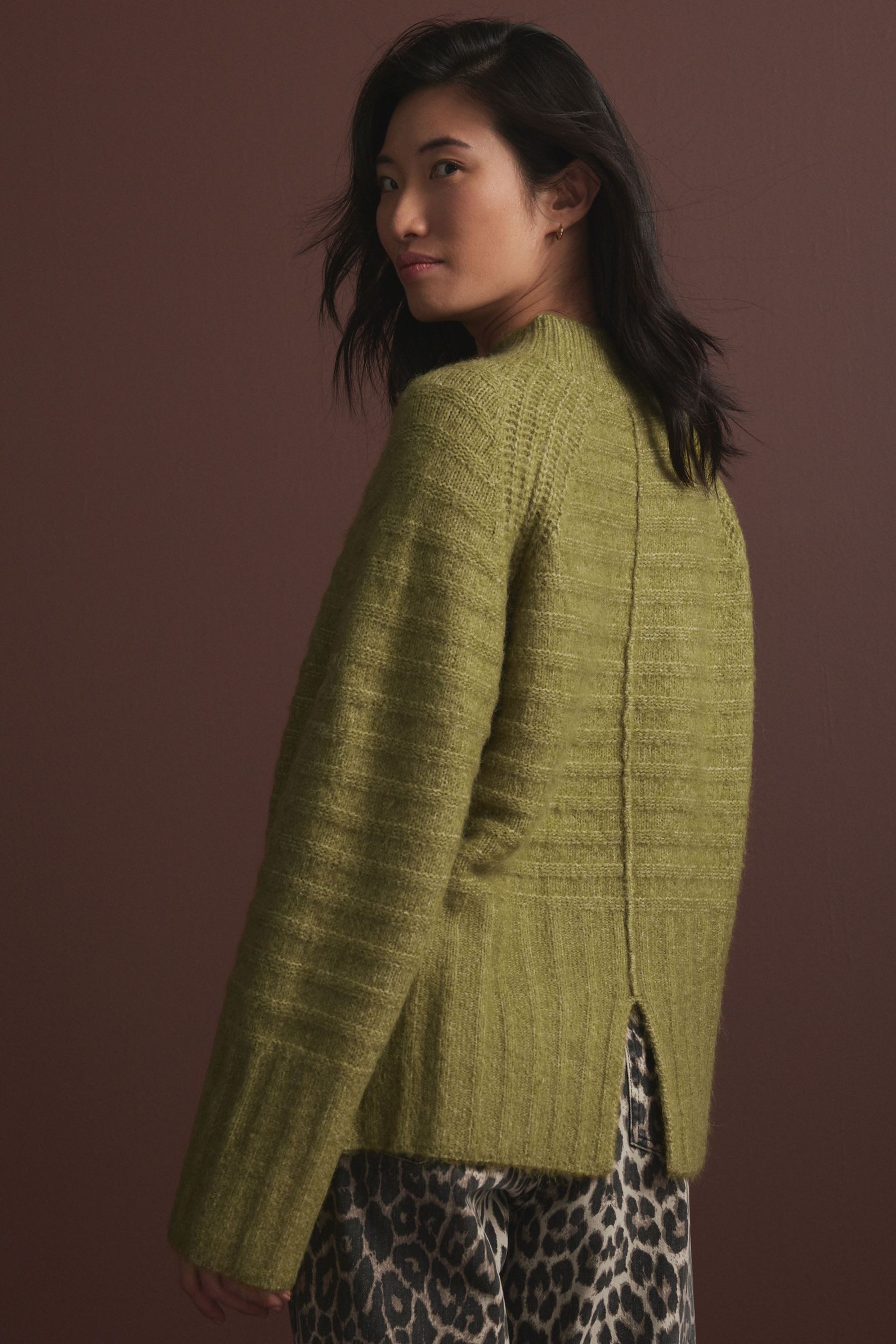 Next Stehkragenpullover Strukturierter Strickpullover mit Stehkragen günstig online kaufen