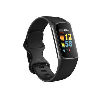 fitbit Fitness-Tracker Charge 5 schwarz, GPS, Herzfrequenzmessung, Schlafanalyse, 20 Trainingsmodi