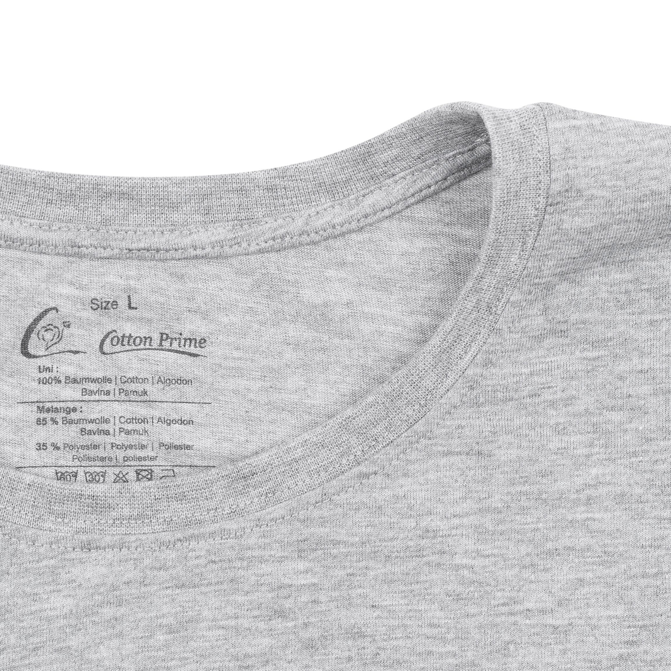 T-Shirt Affenmotiv Monkey Prime® Cool grau mit - mit Brille Cotton