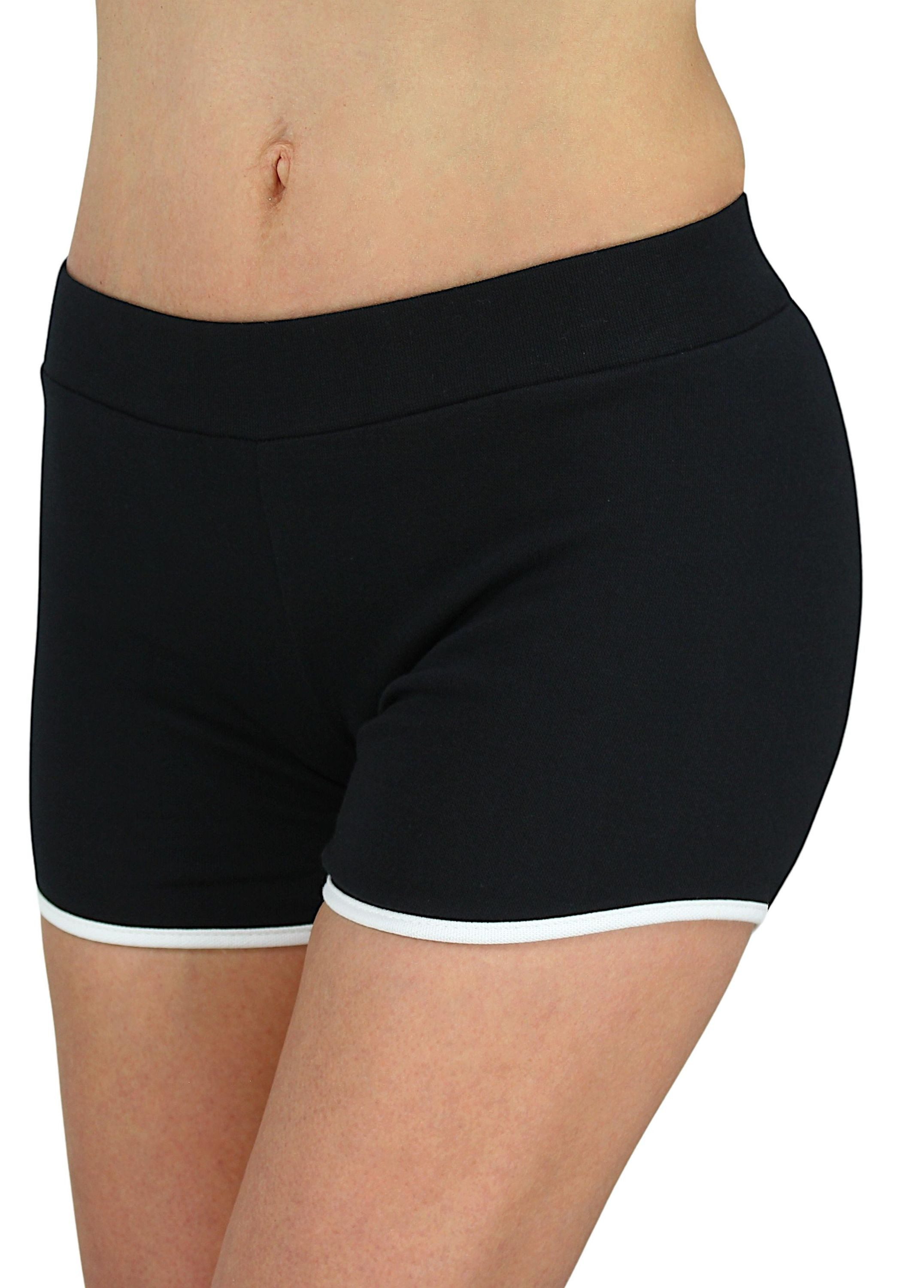 Yogashorts Alkato Damen Shorts mit Hohem Bund Hotpants Radlerhose Long Shorts