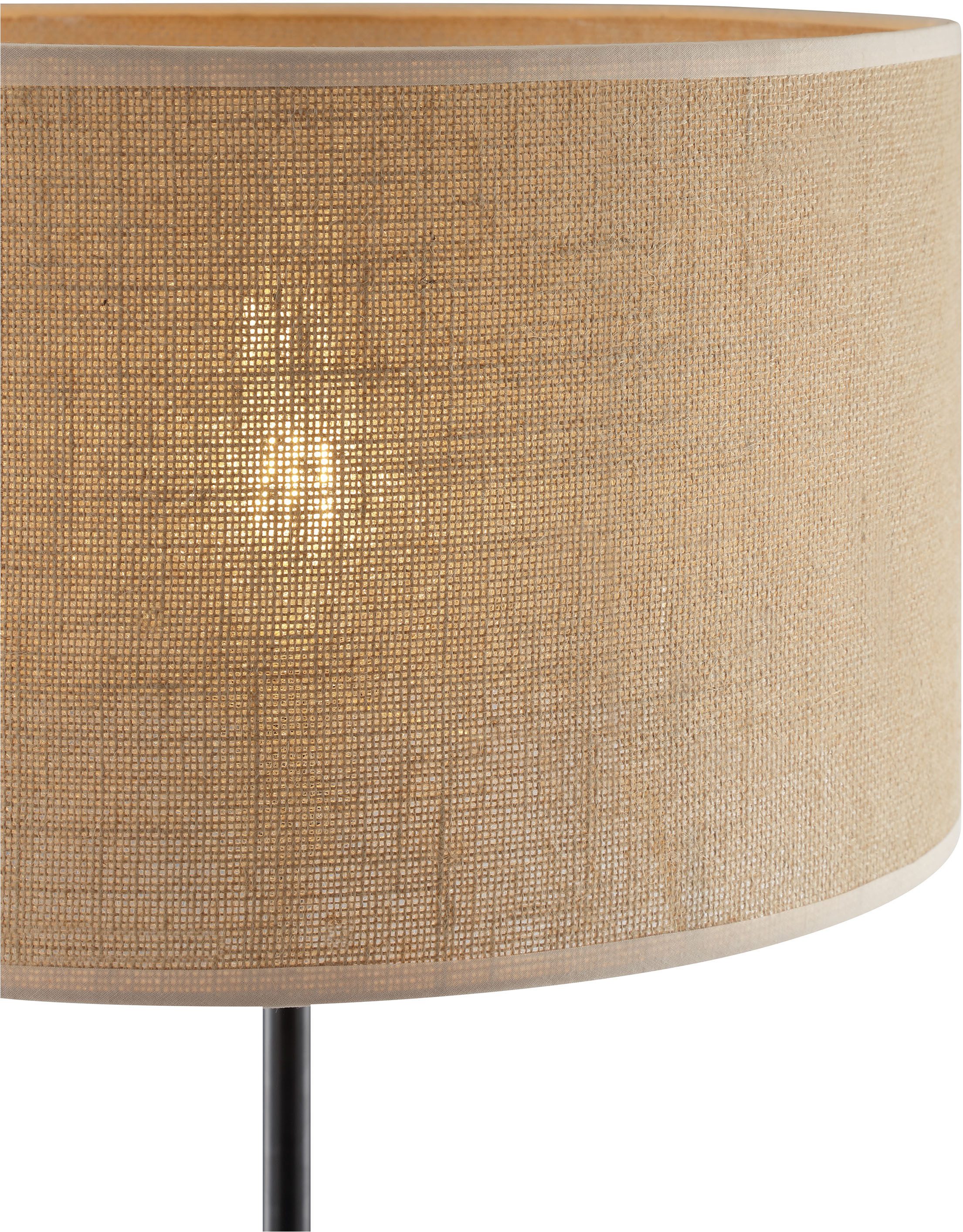 OTTO home Stehlampe Mikka, ohne Leuchtmittel, mit Leinenstoffschirm, Höhe 160 cm, Ø 40 cm