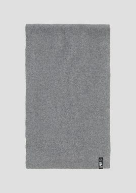 QS Schal Strickschal aus Baumwolle, Label-Patch