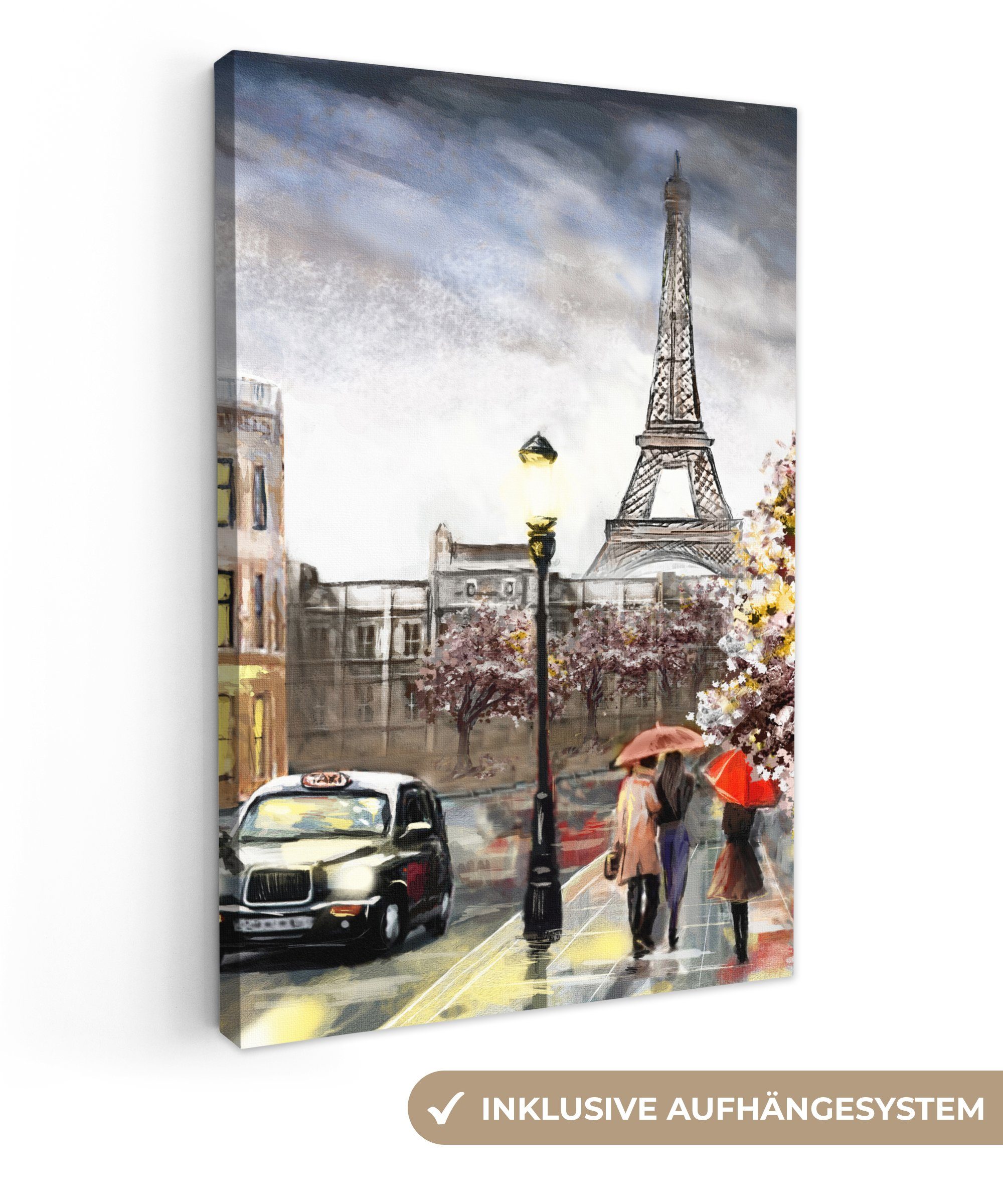 OneMillionCanvasses® Leinwandbild Kunstdrucke - Paris - Frankreich - Öl, Fo günstig online kaufen