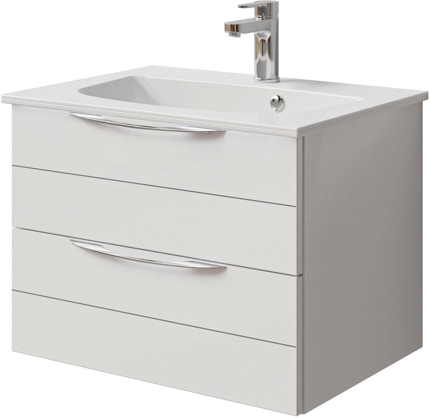 Saphir Waschtisch Serie 6025 Mineralmarmor-Waschtisch mit Unterschrank, 67 günstig online kaufen