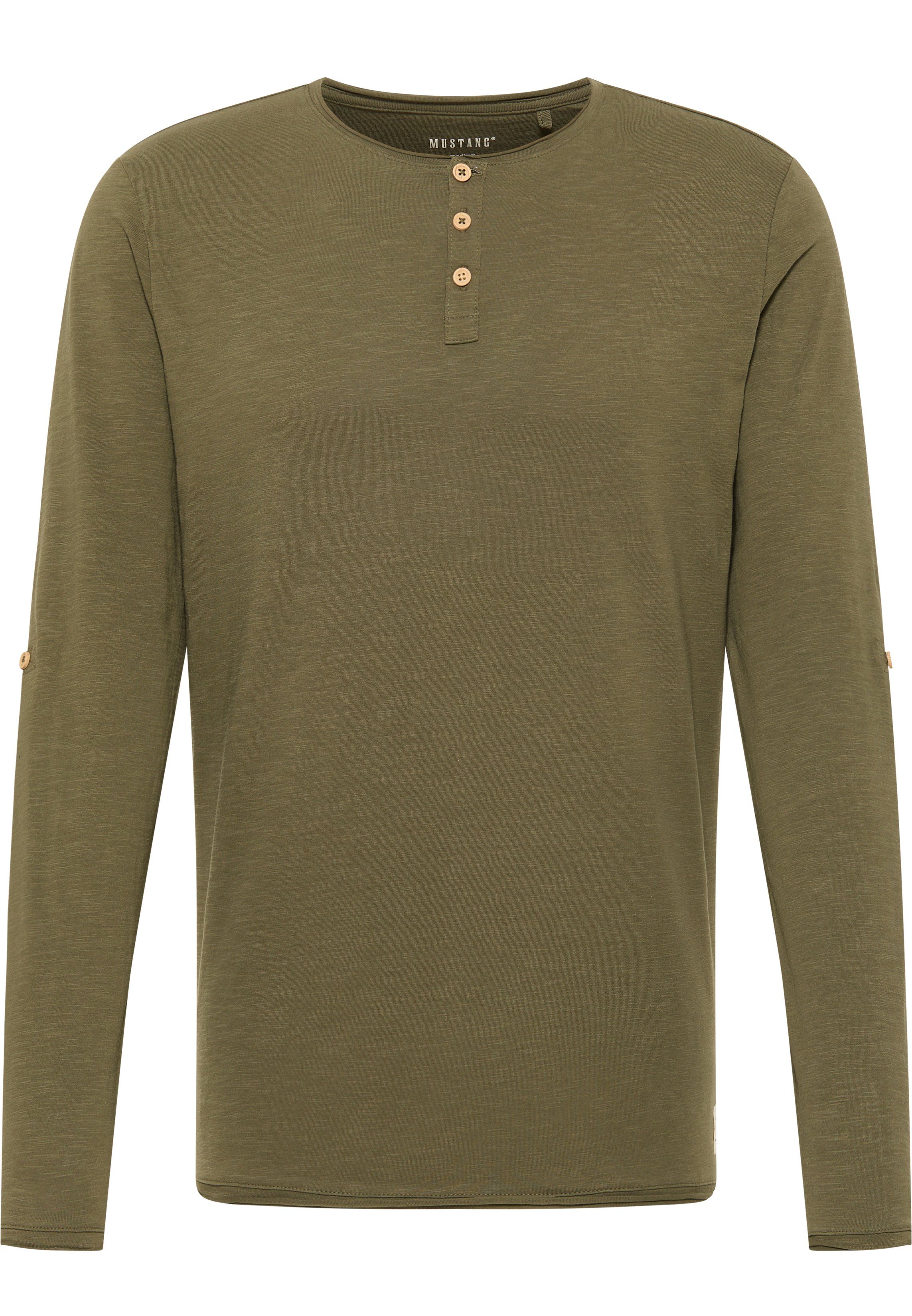 MUSTANG Henleyshirt Style grün C Henley Adrian