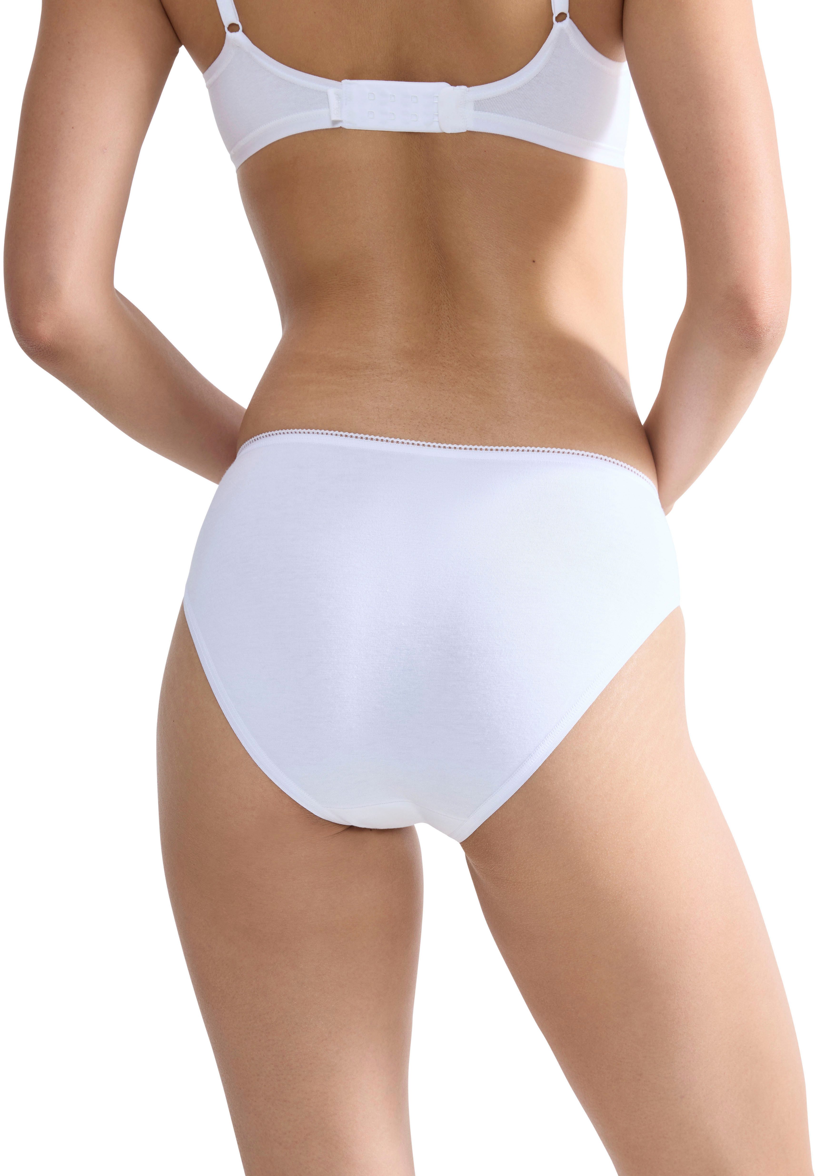 sloggi Taillenslip 24/7 Cotton (3er Pack) elastischer Bund mit Spitze, flache Nähte