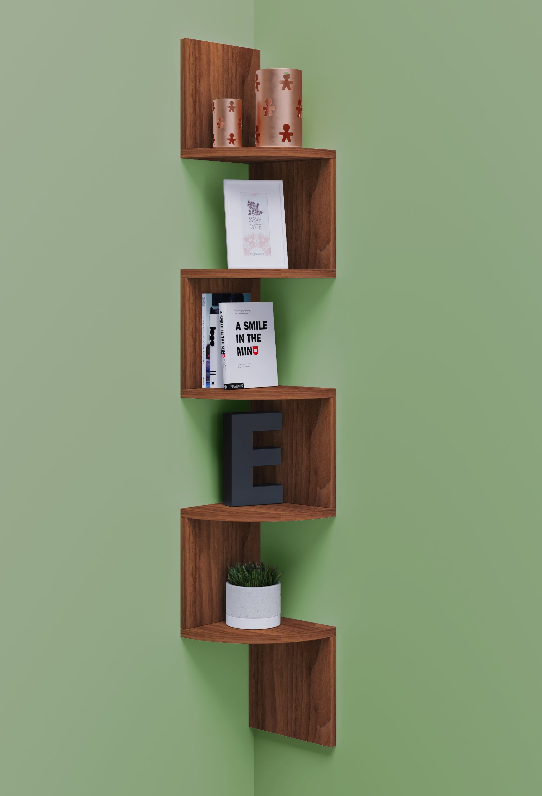 VCM Wandregal Holz Wandregal Aufbewahrung Deko Eckregal Mintis günstig online kaufen