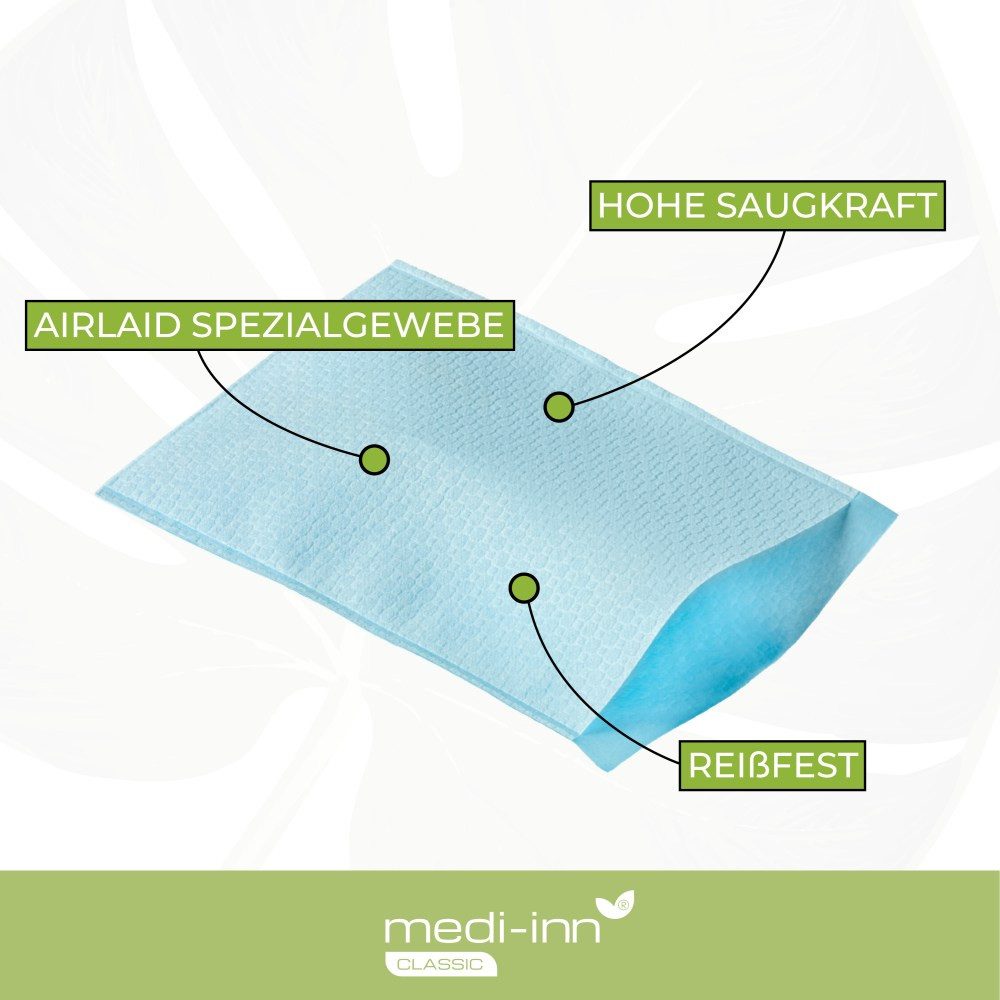 Medi-Inn Waschlappen Waschhandschuhe Airlaid, PE-Innenbeschichtung, 22x16 cm, hellblau