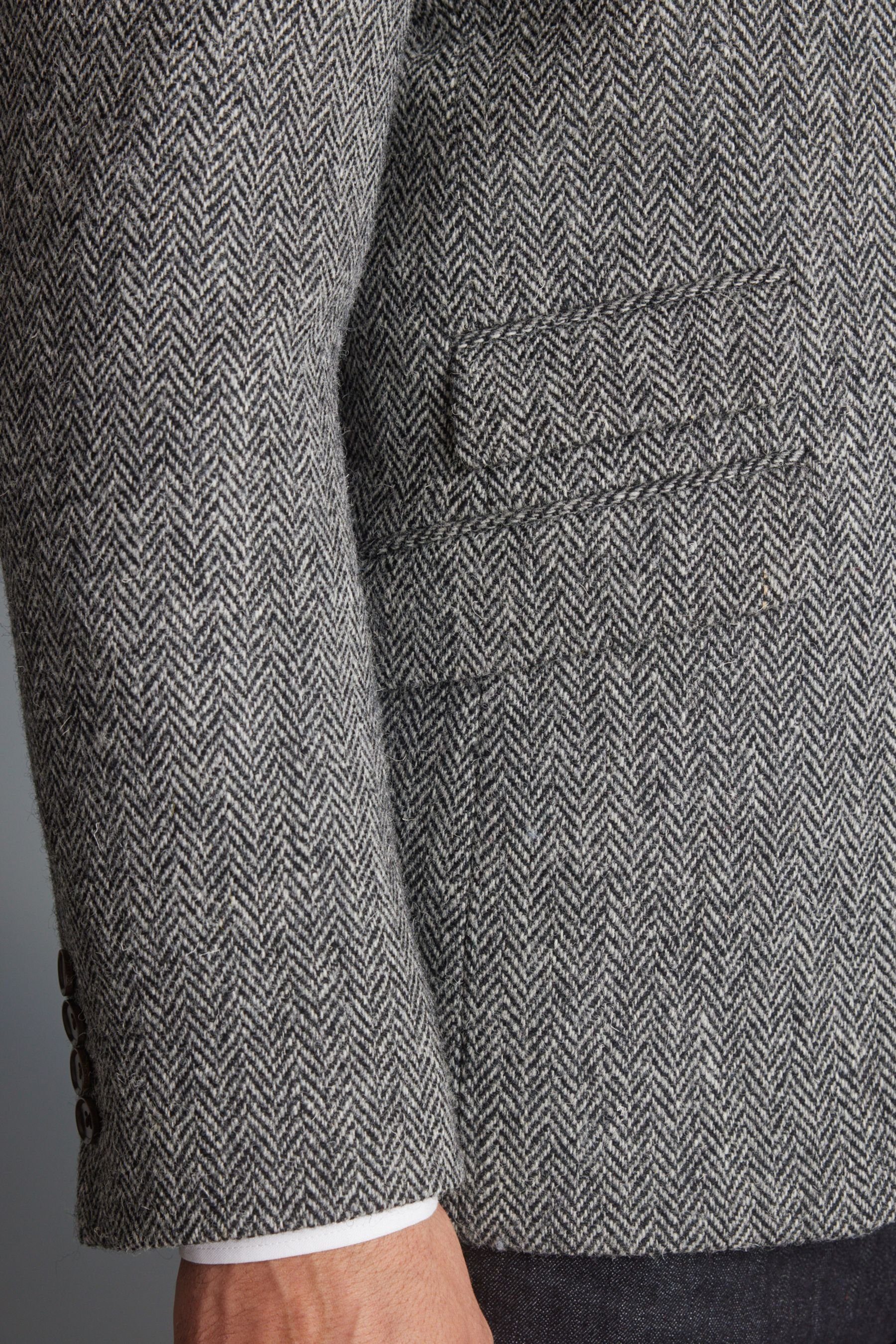 Next Sakko Blazer aus Harris-Tweed mit Fischgrätmuster (1-tlg)