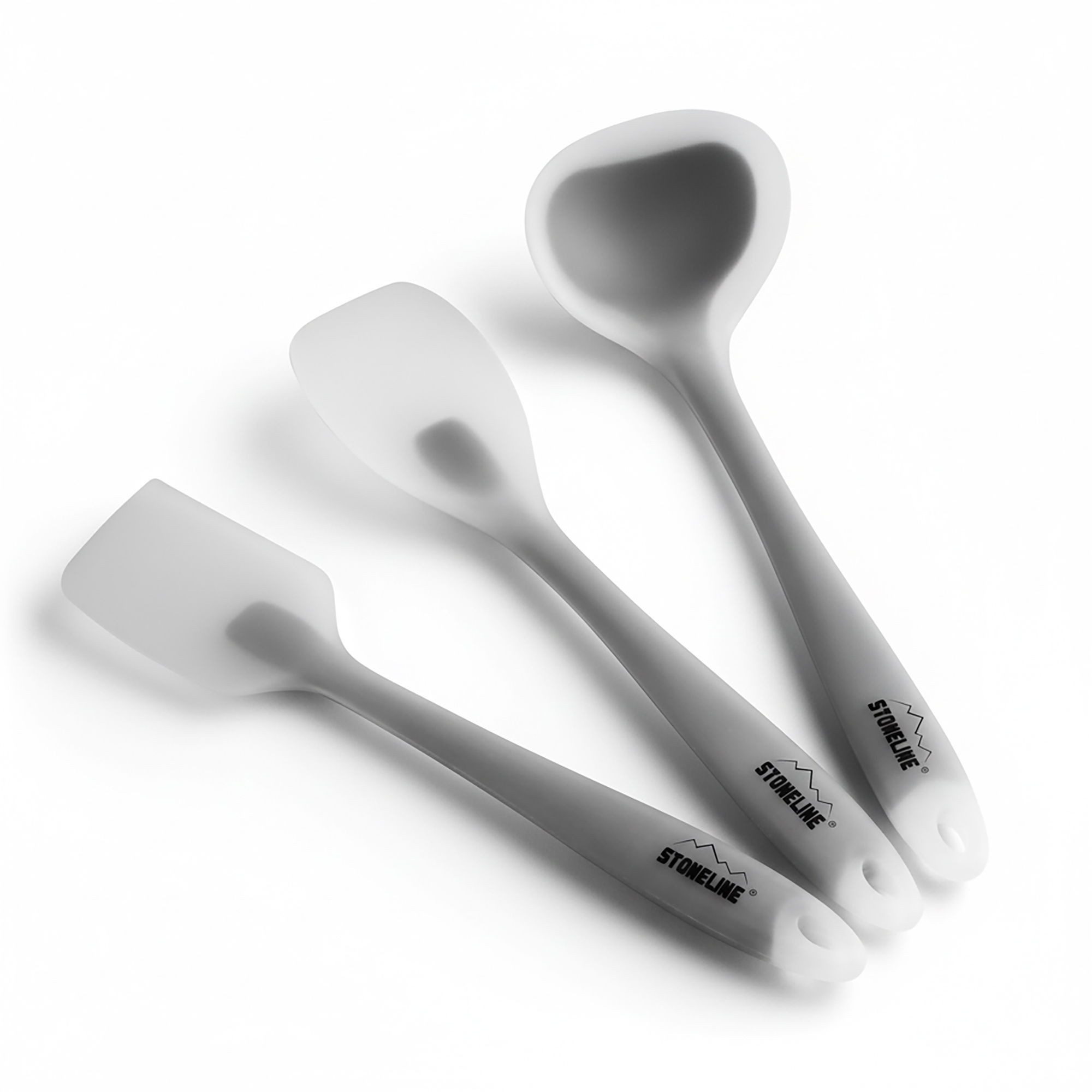 STONELINE Kochbesteck-Set Küchenhelfer-Set, 3-teilig, 1 Schaber, 1 Kochlöffel und 1 Suppenkelle (3-tlg), ideal für beschichtete Pfannen und Töpfe, Designed in Germany